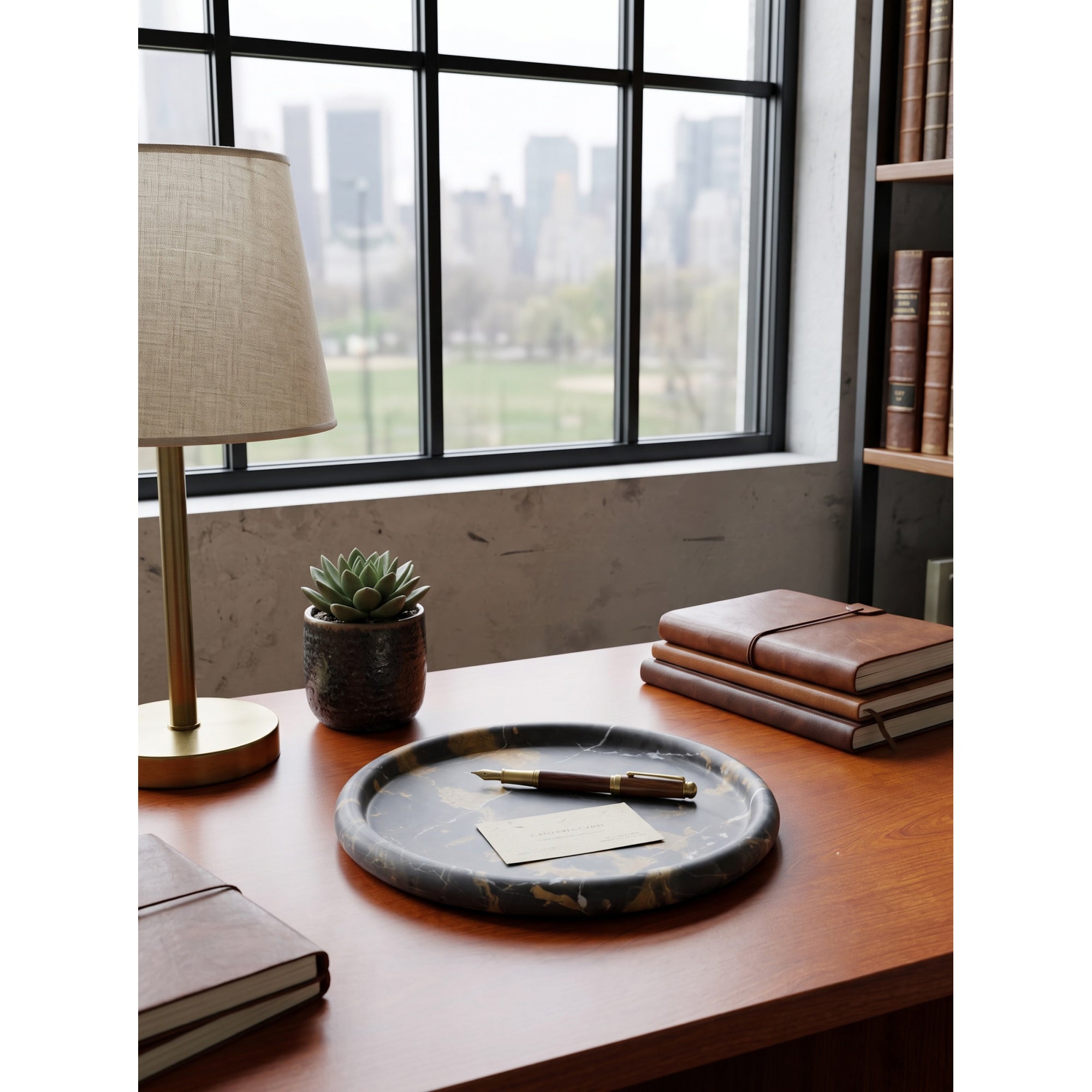 Round Stone Catchall Tray