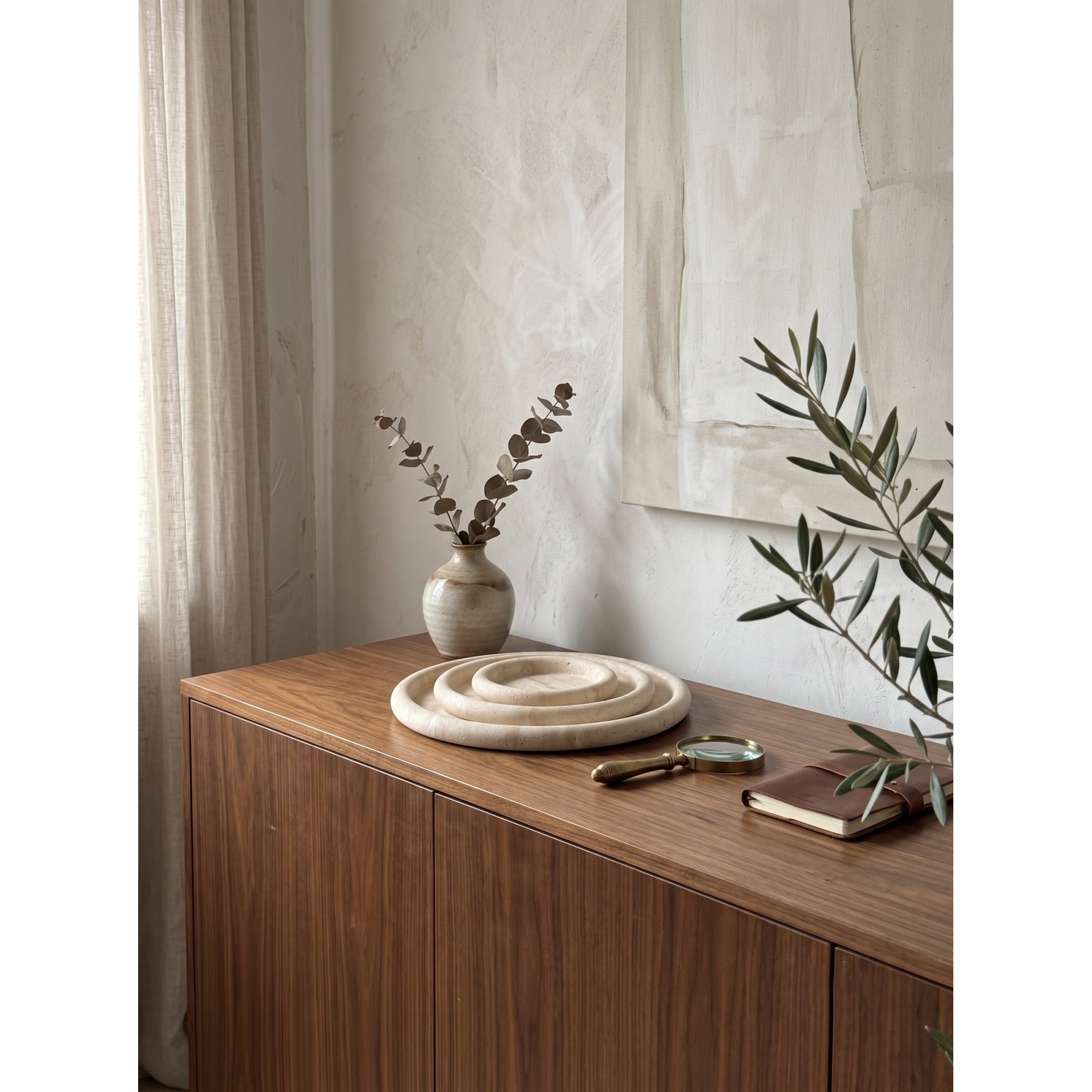 Round Stone Catchall Tray