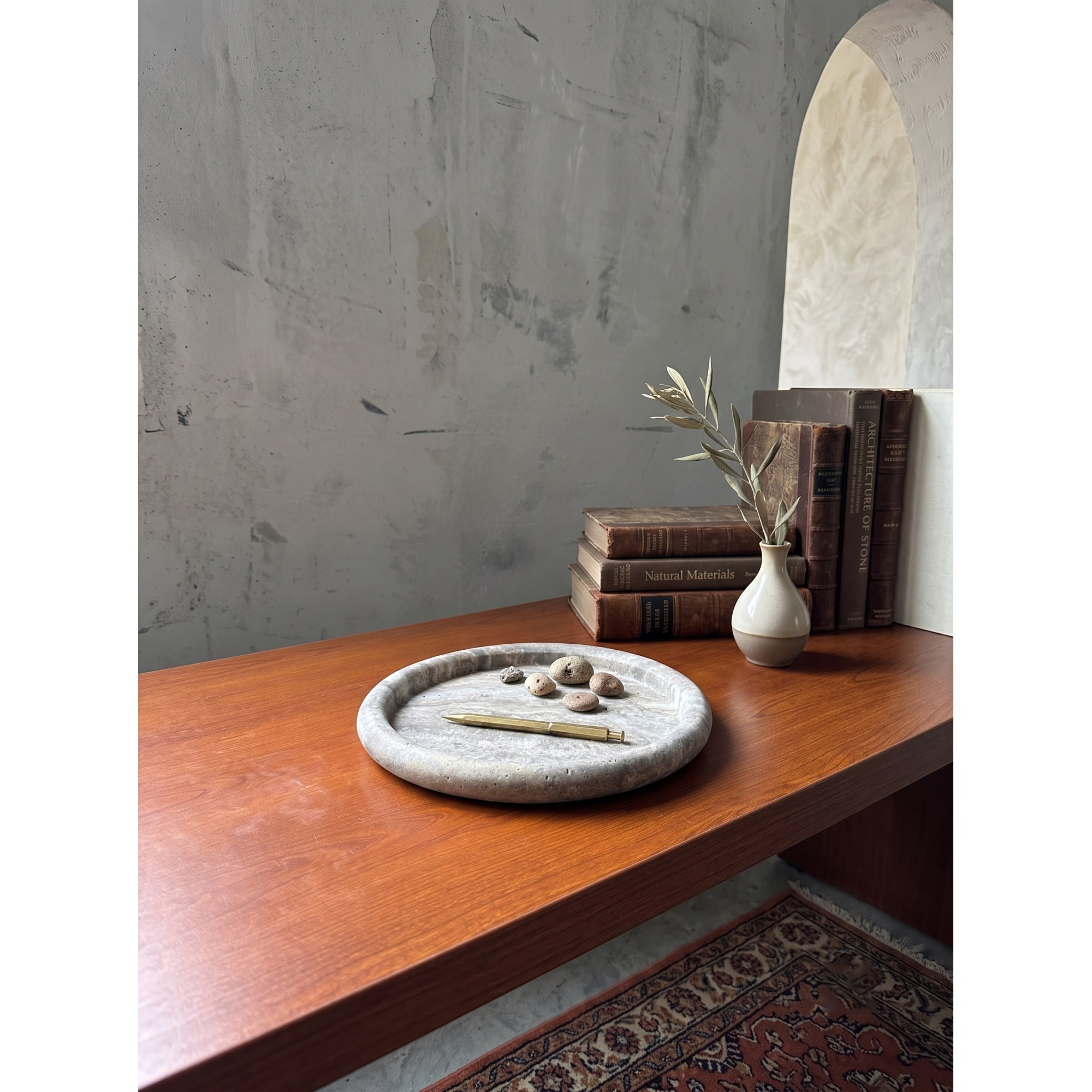 Round Stone Catchall Tray