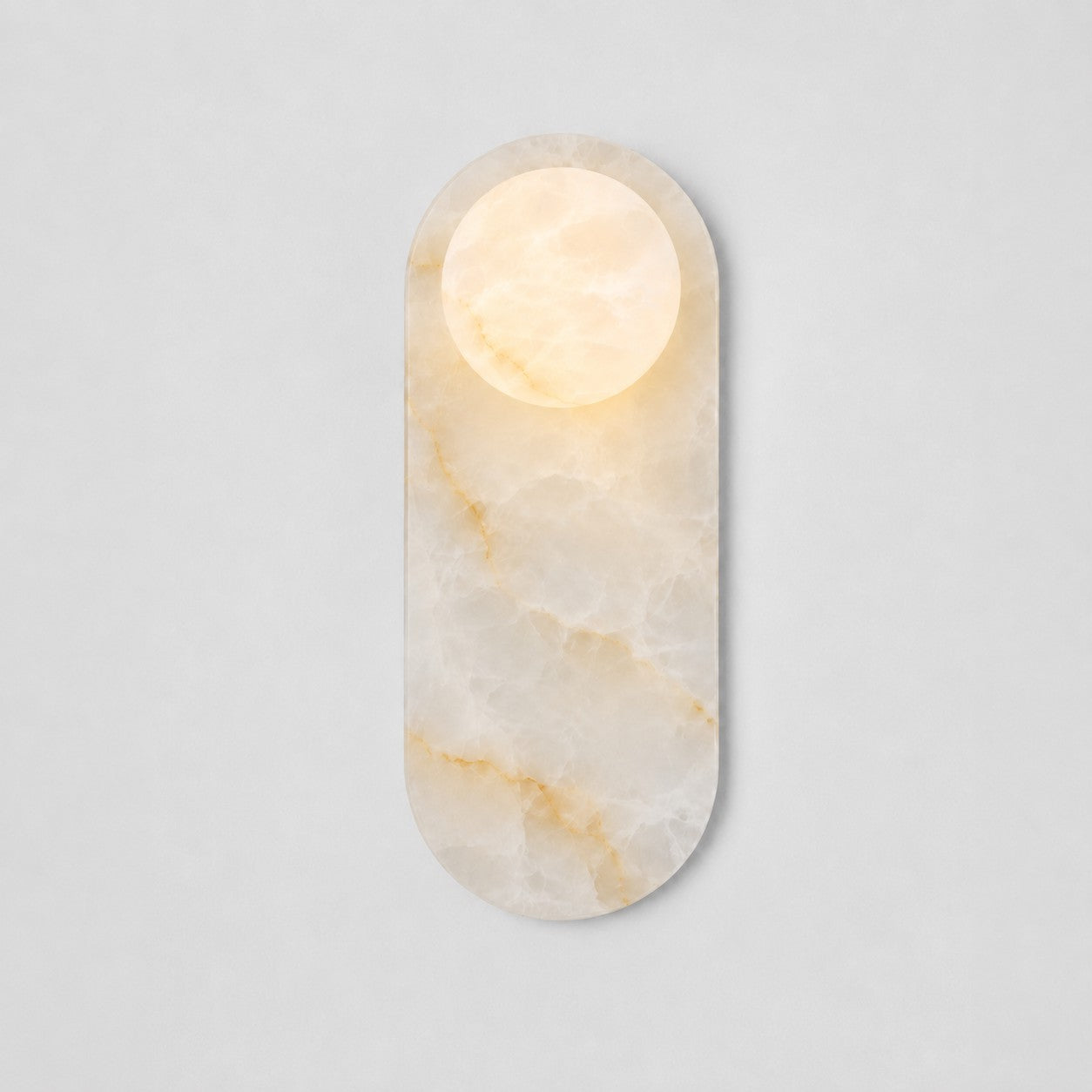 Tiered Alabaster Stone Wall Sconce