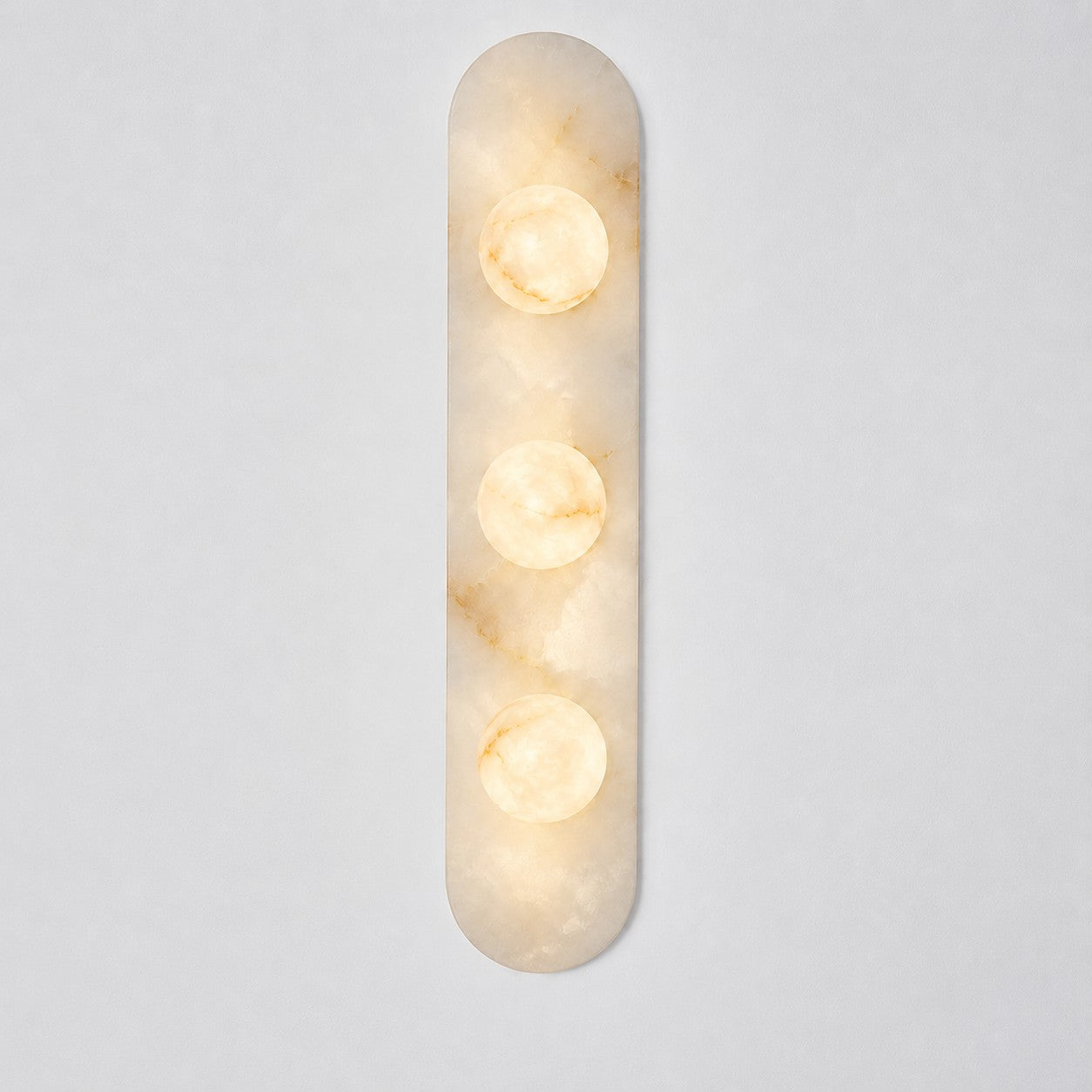 Tiered Alabaster Stone Wall Sconce
