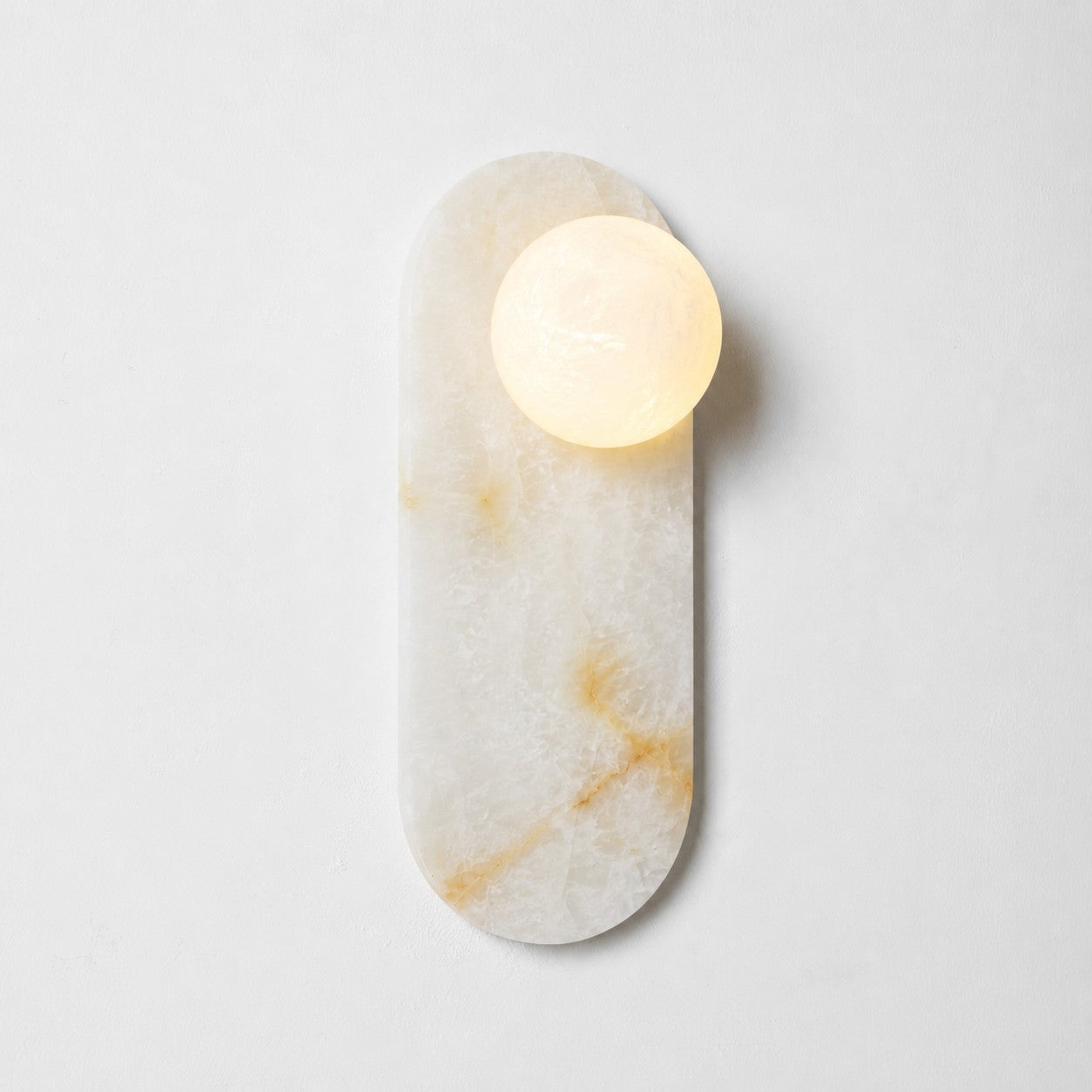 Tiered Alabaster Stone Wall Sconce