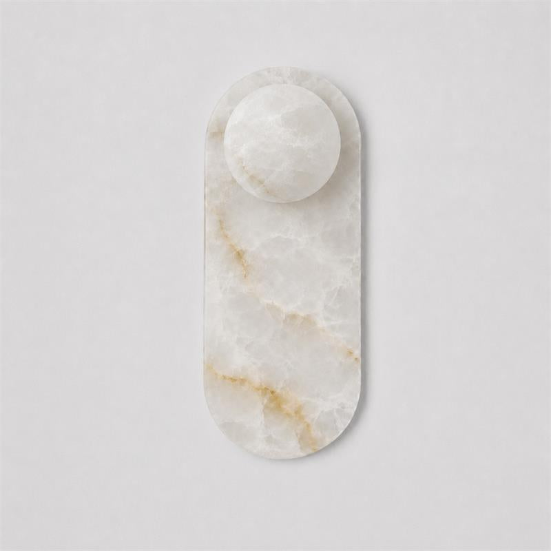 Tiered Alabaster Stone Wall Sconce