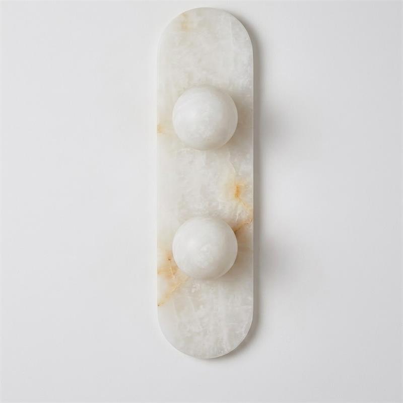Tiered Alabaster Stone Wall Sconce