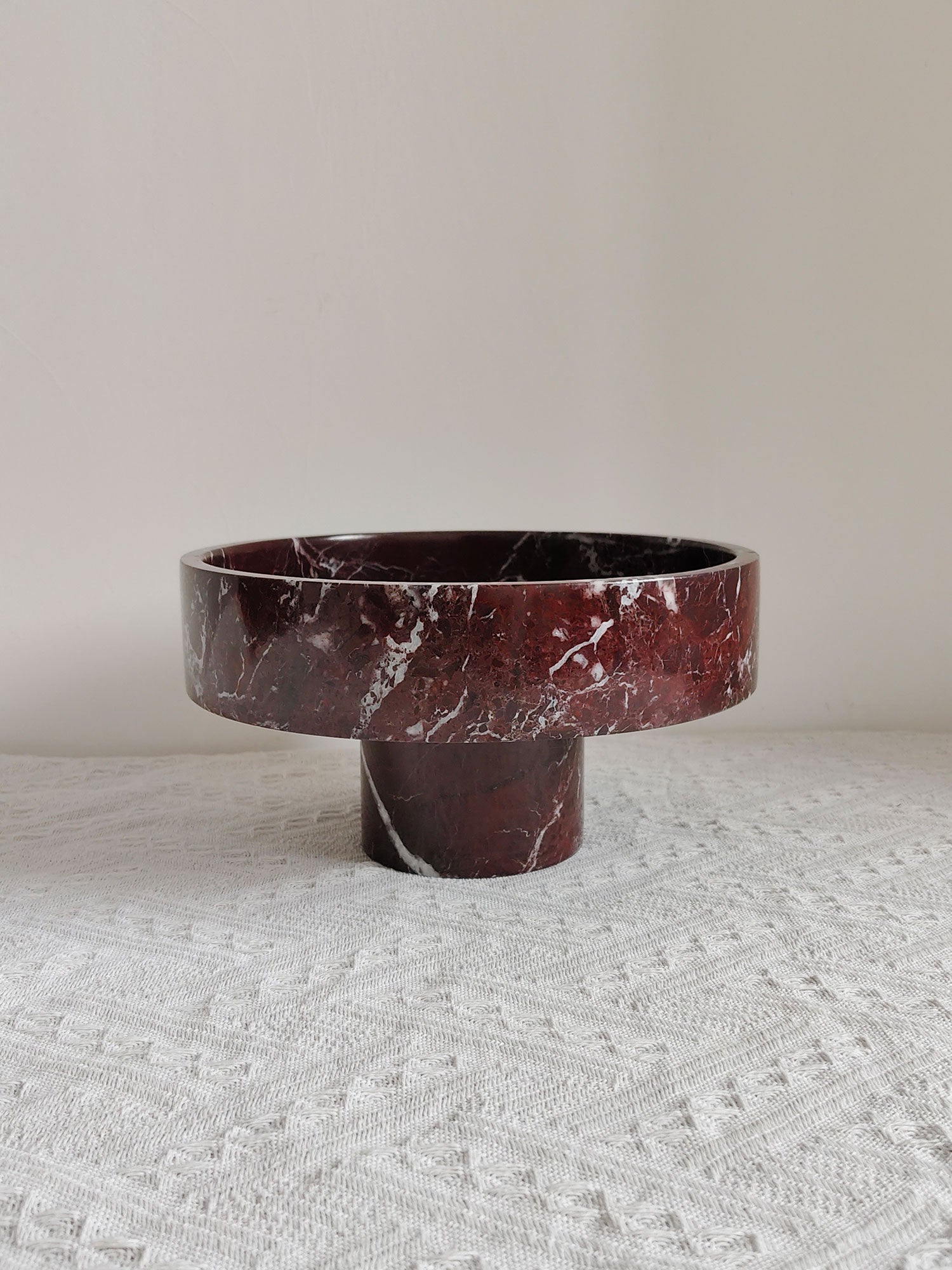 Footed Marble Pedestal Bowl