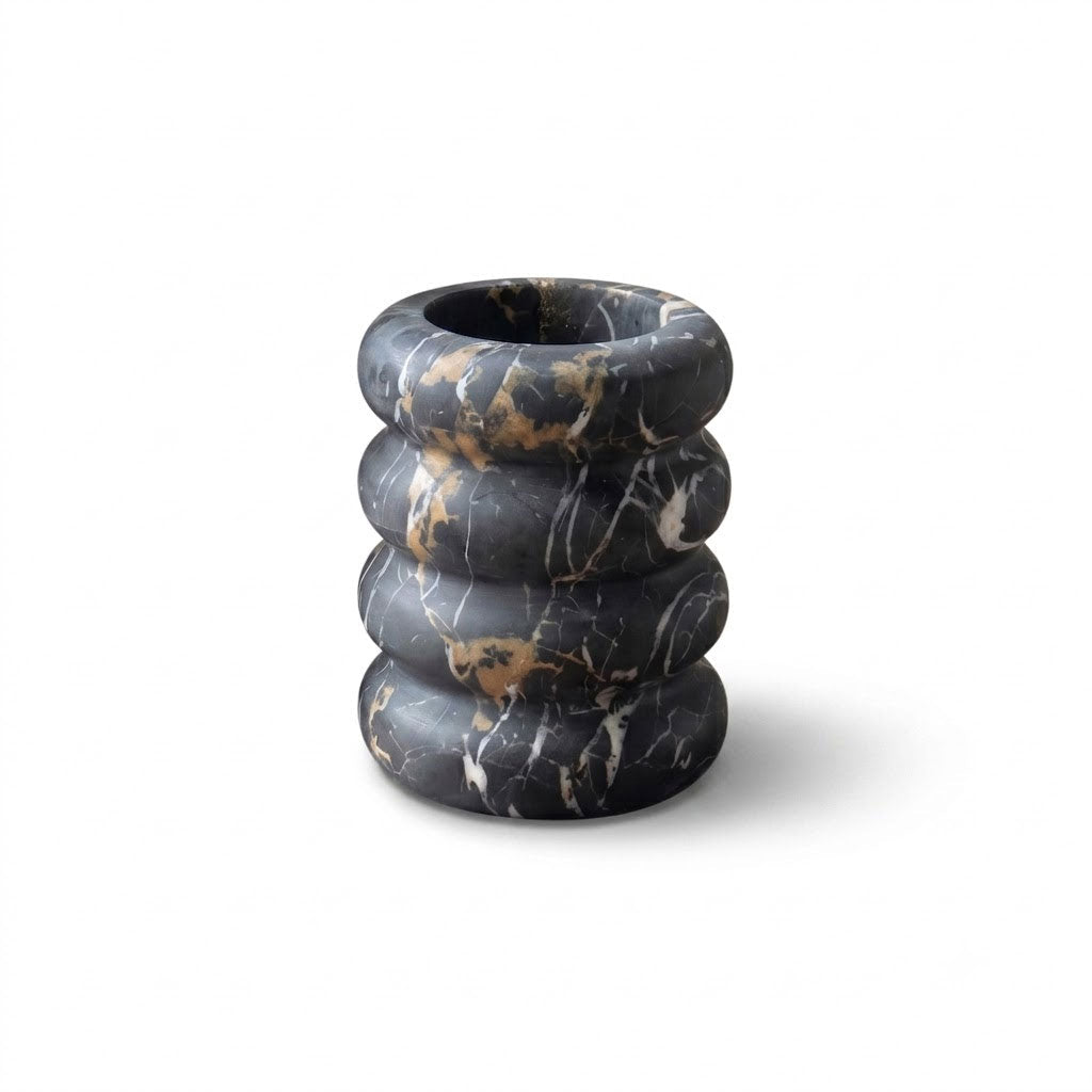 Ribbed Stone Bud Vase