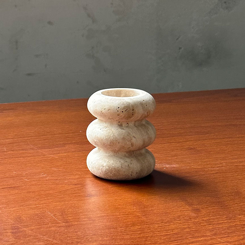 Ribbed Stone Bud Vase