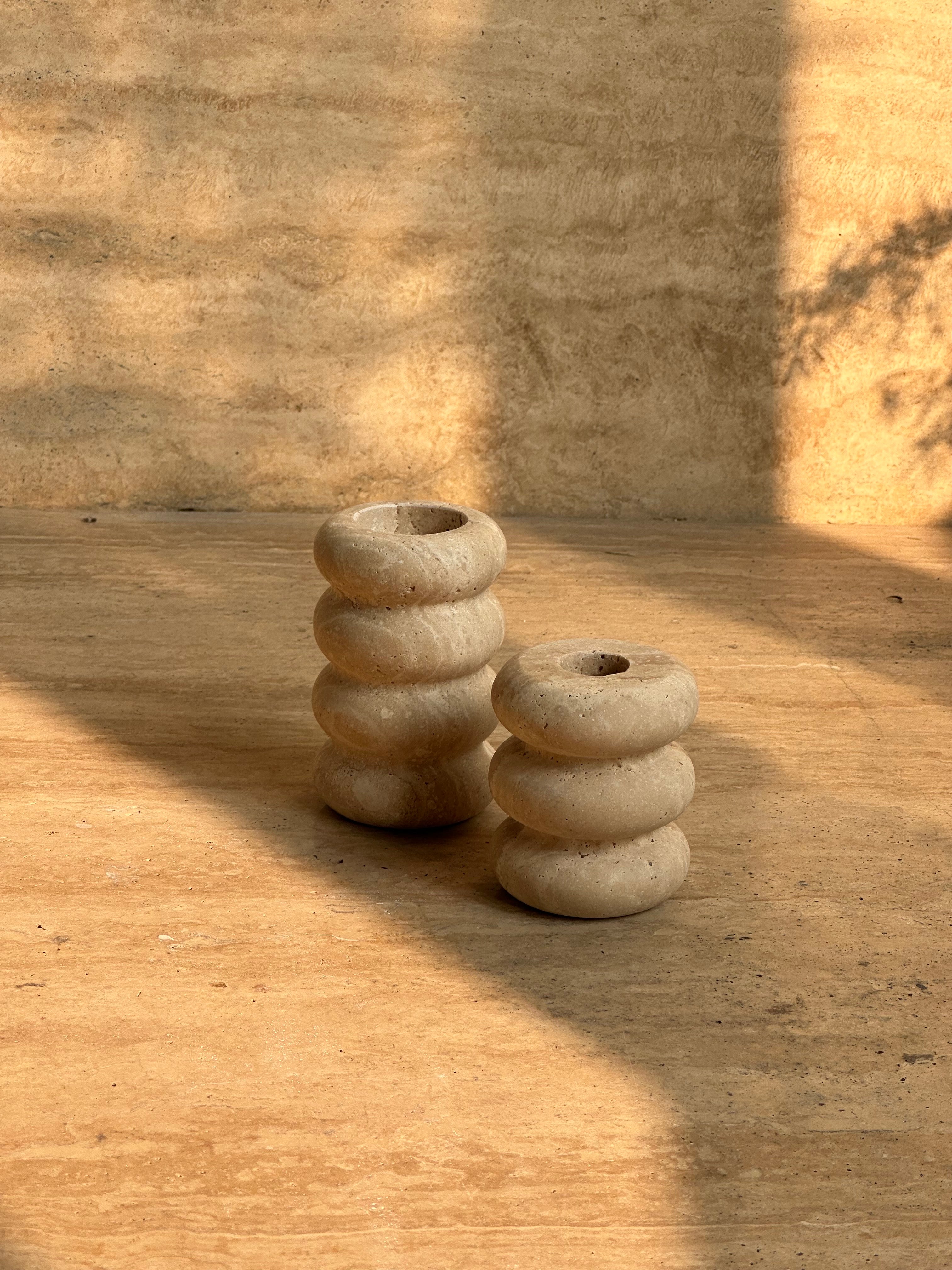 Ribbed Stone Bud Vase