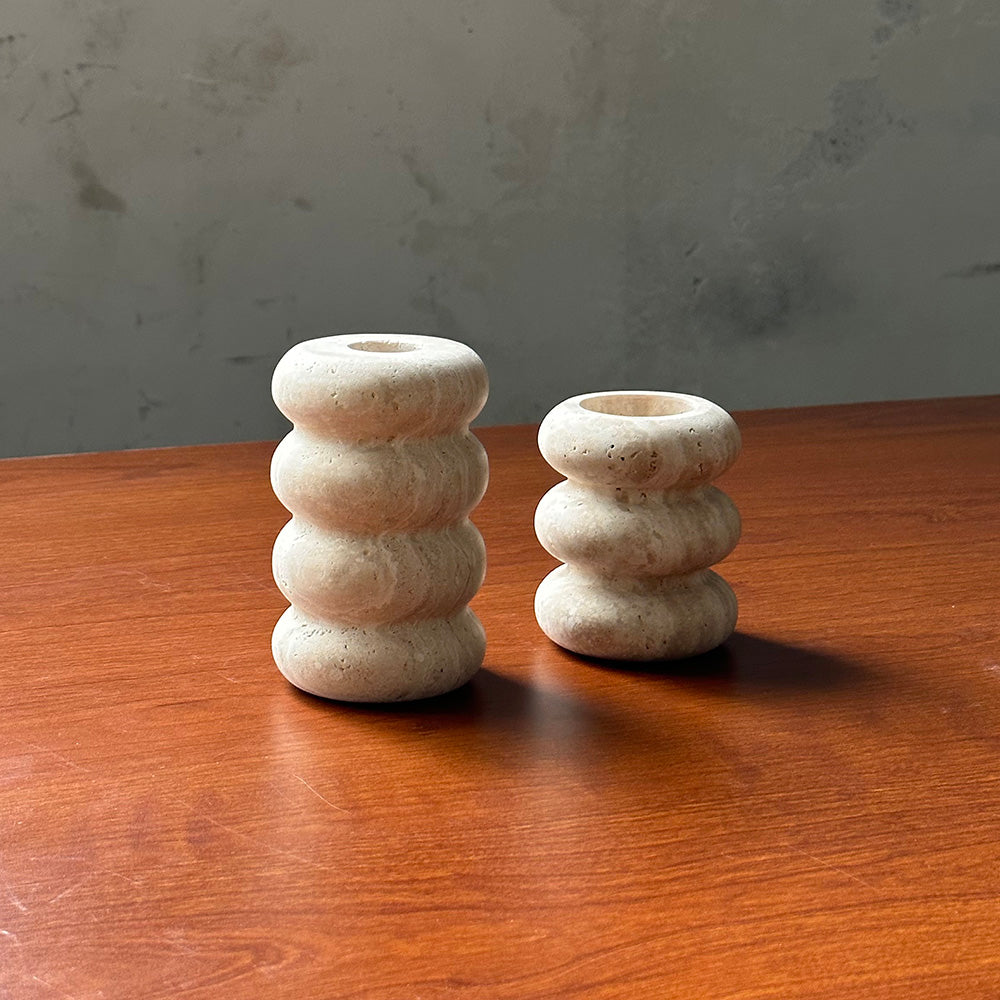 Ribbed Stone Bud Vase