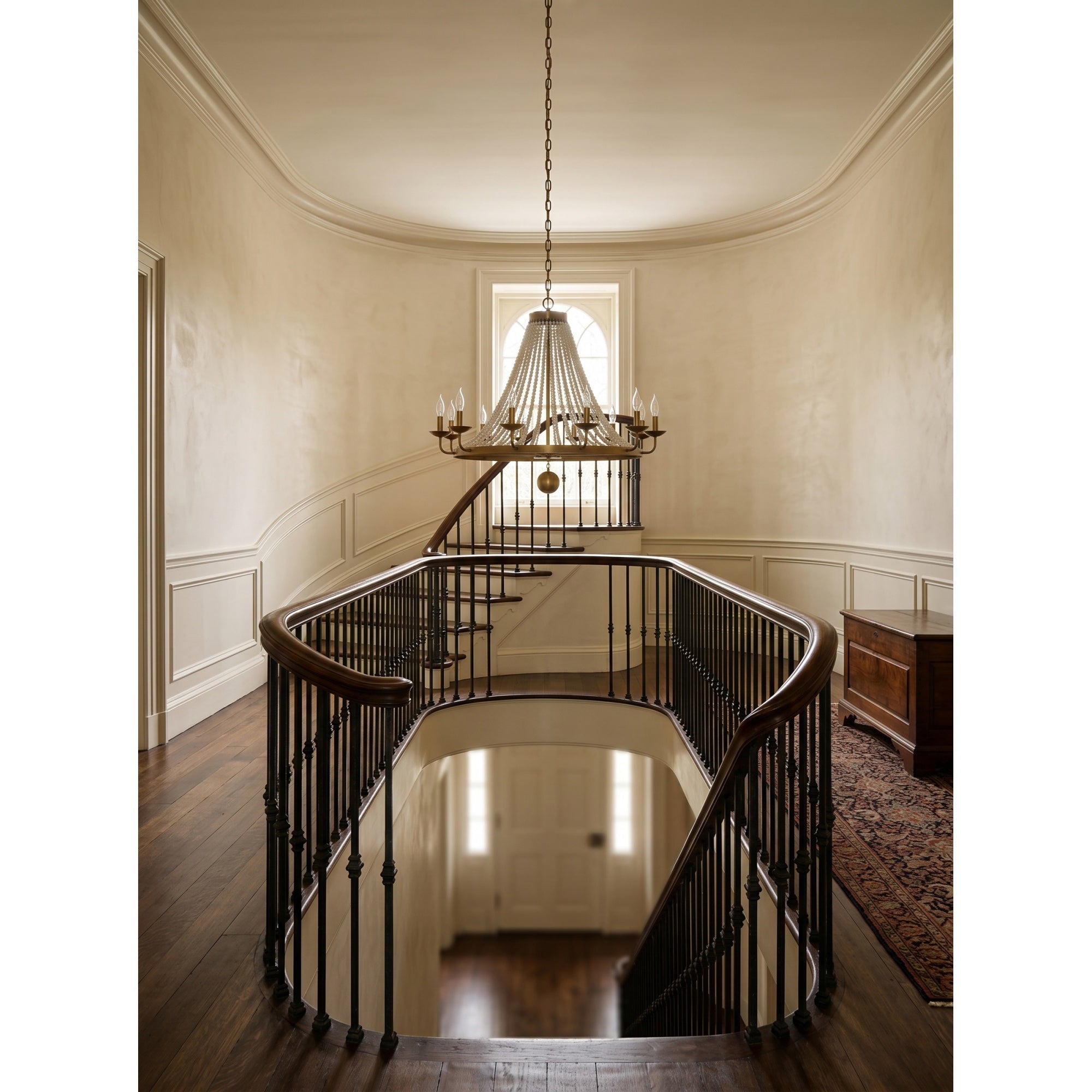 12-Light Draped Pearl Bead Chandelier