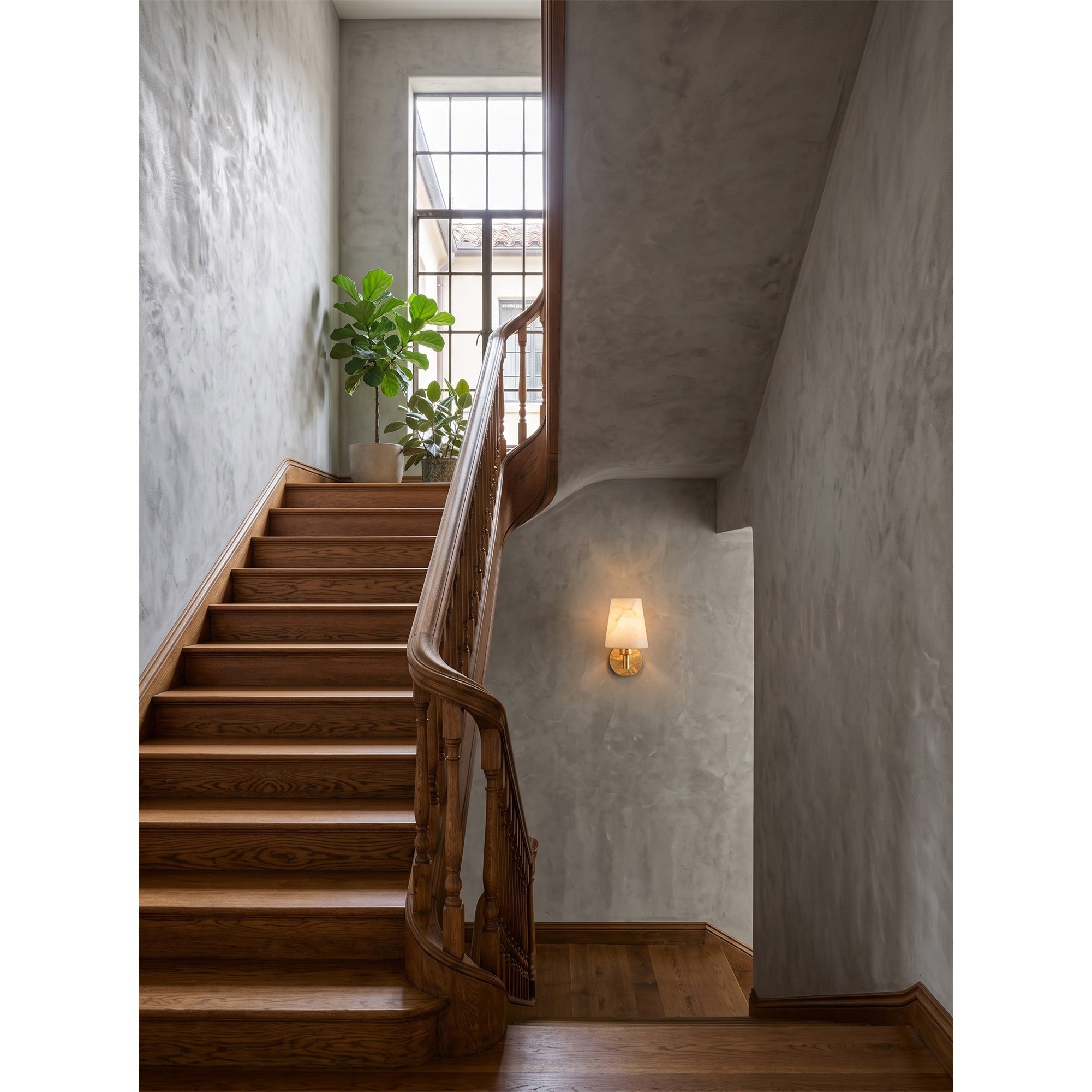 Petite Lantern Alabaster Wall Sconce
