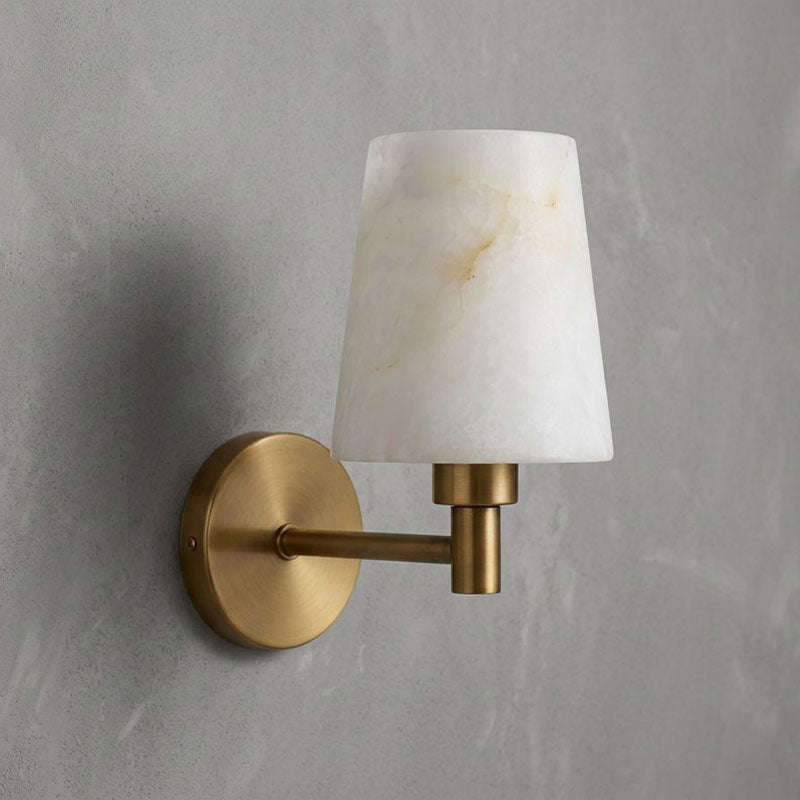 Petite Lantern Alabaster Wall Sconce
