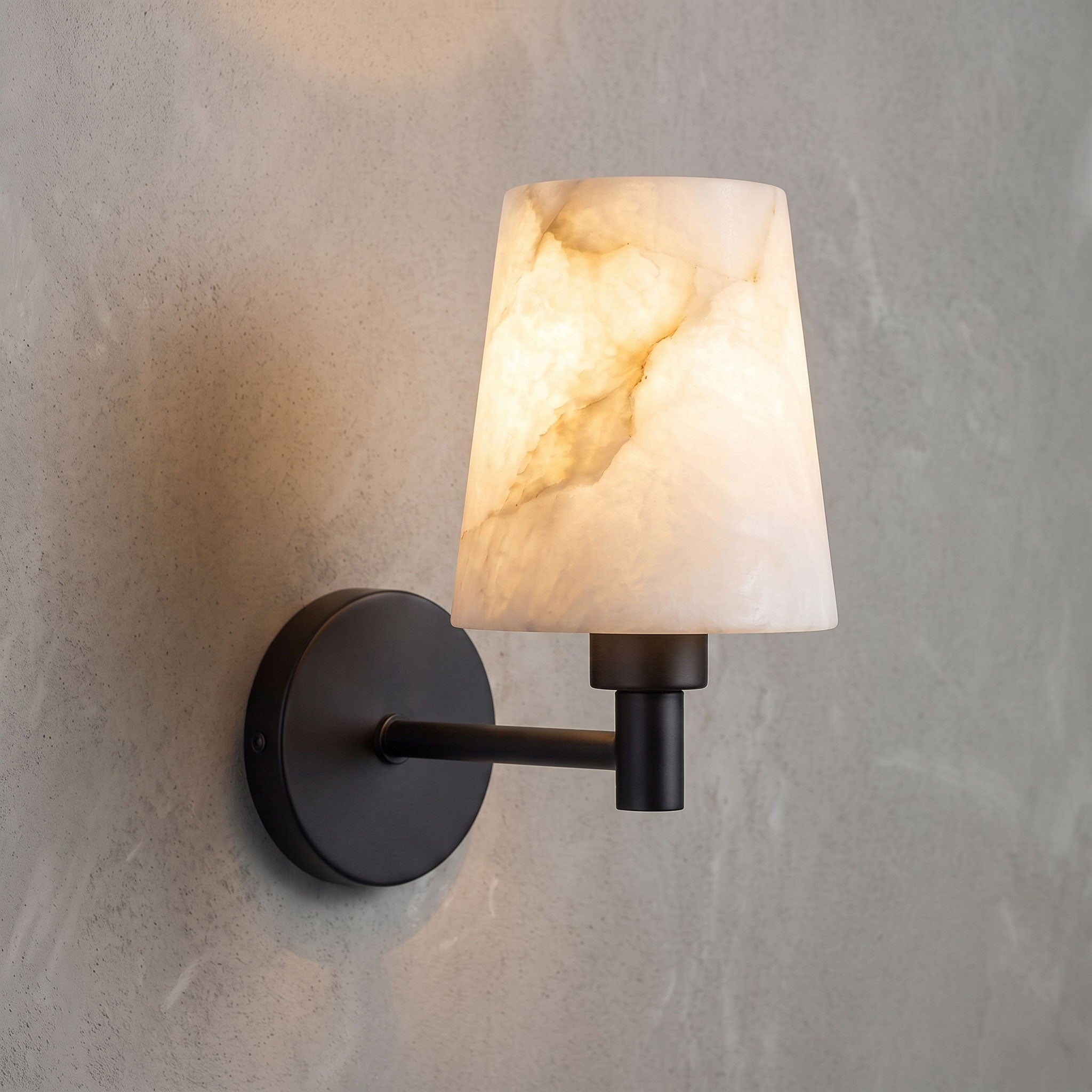 Petite Lantern Alabaster Wall Sconce