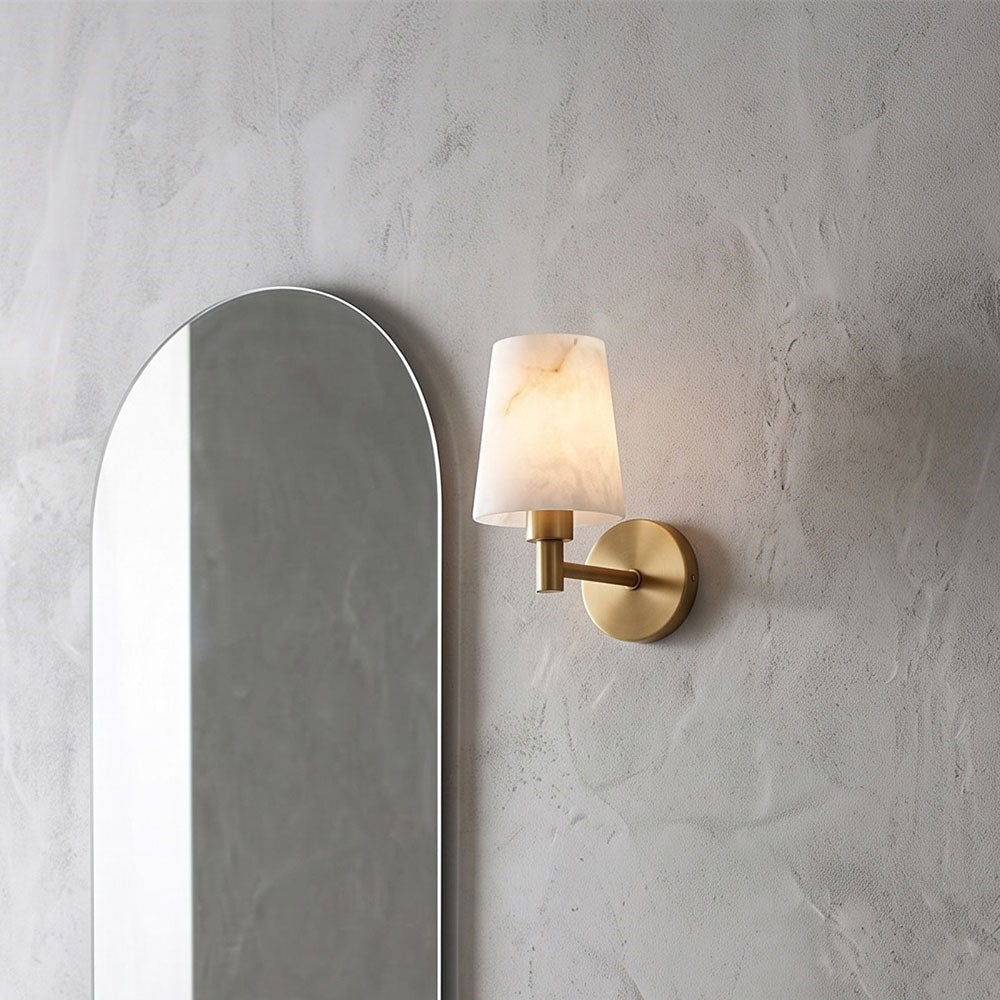 Petite Lantern Alabaster Wall Sconce