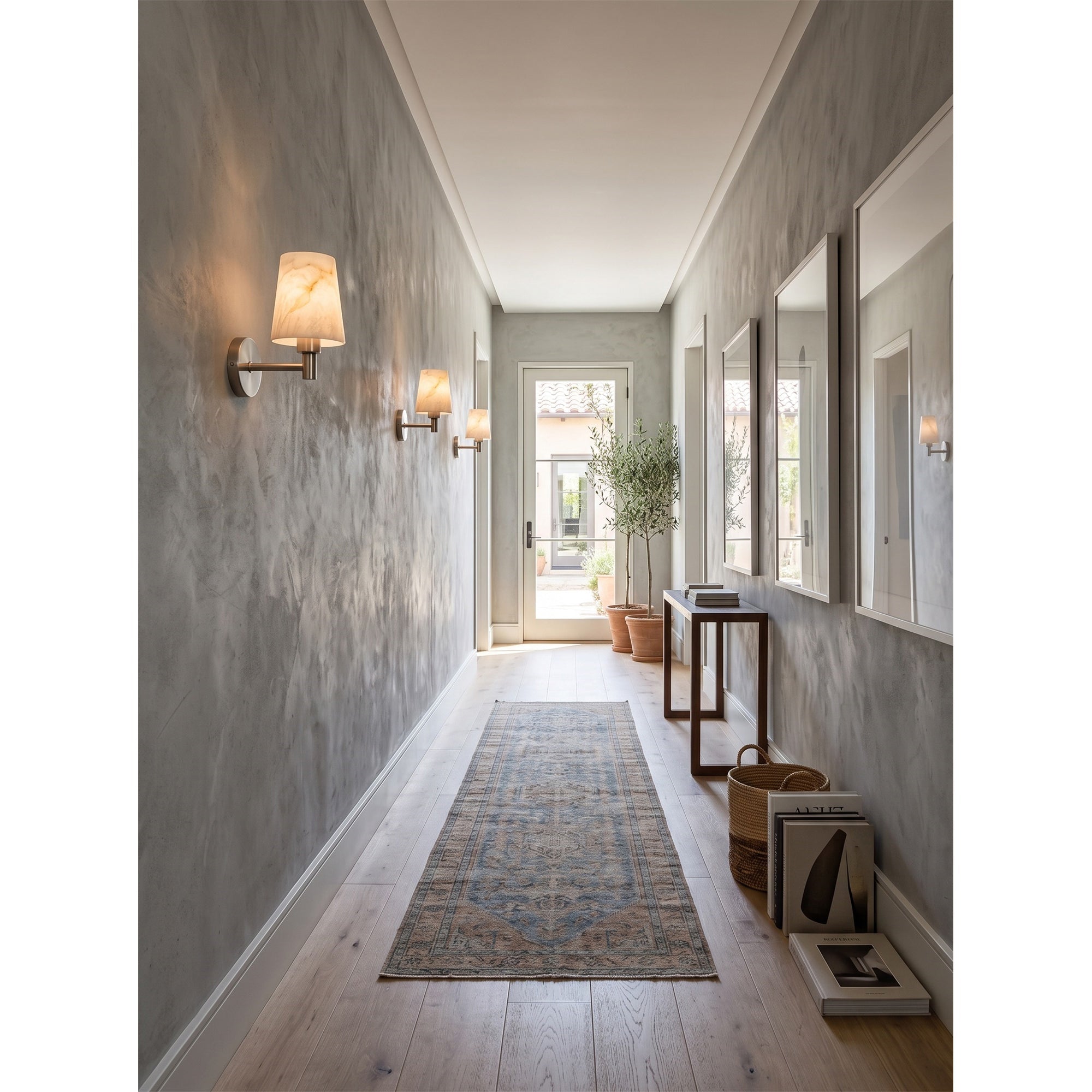 Petite Lantern Alabaster Wall Sconce