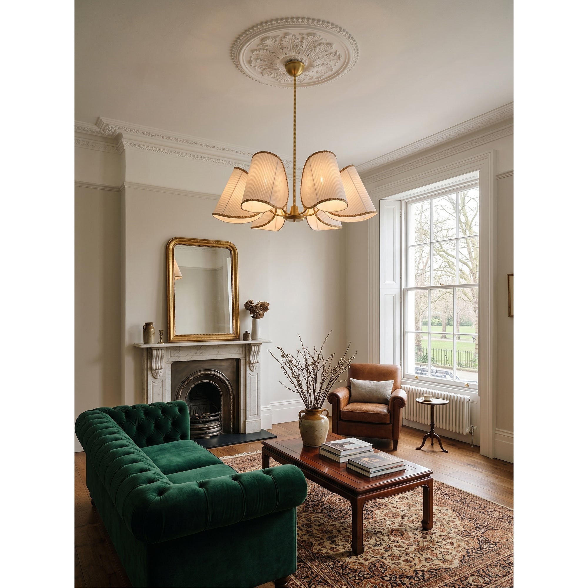 6-Light Rope Suspension Chandelier