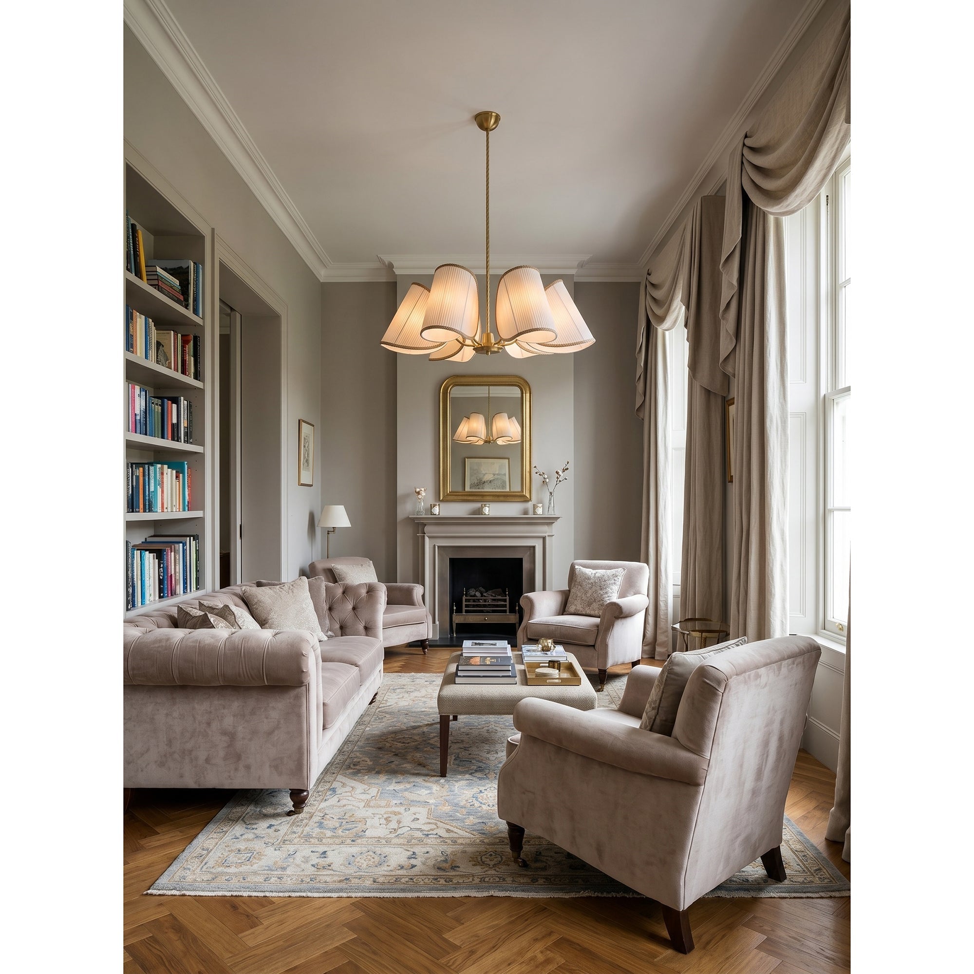 6-Light Rope Suspension Chandelier