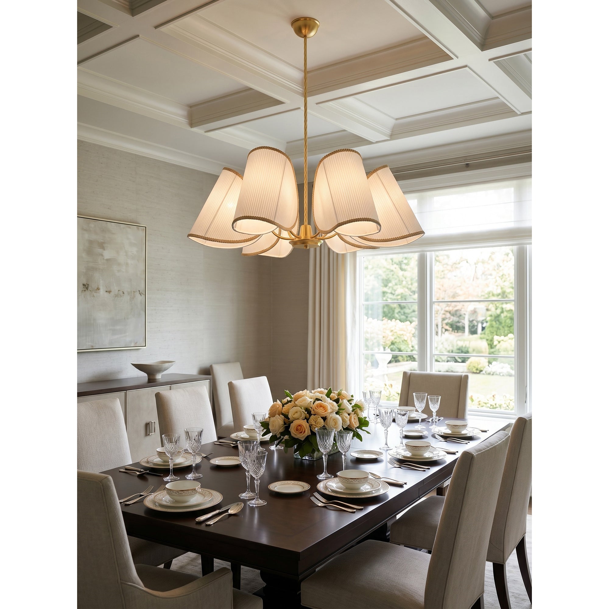 6-Light Rope Suspension Chandelier