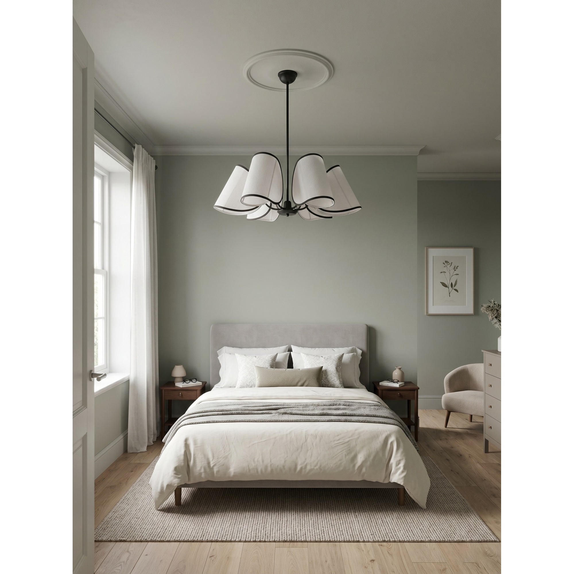 6-Light Rope Suspension Chandelier