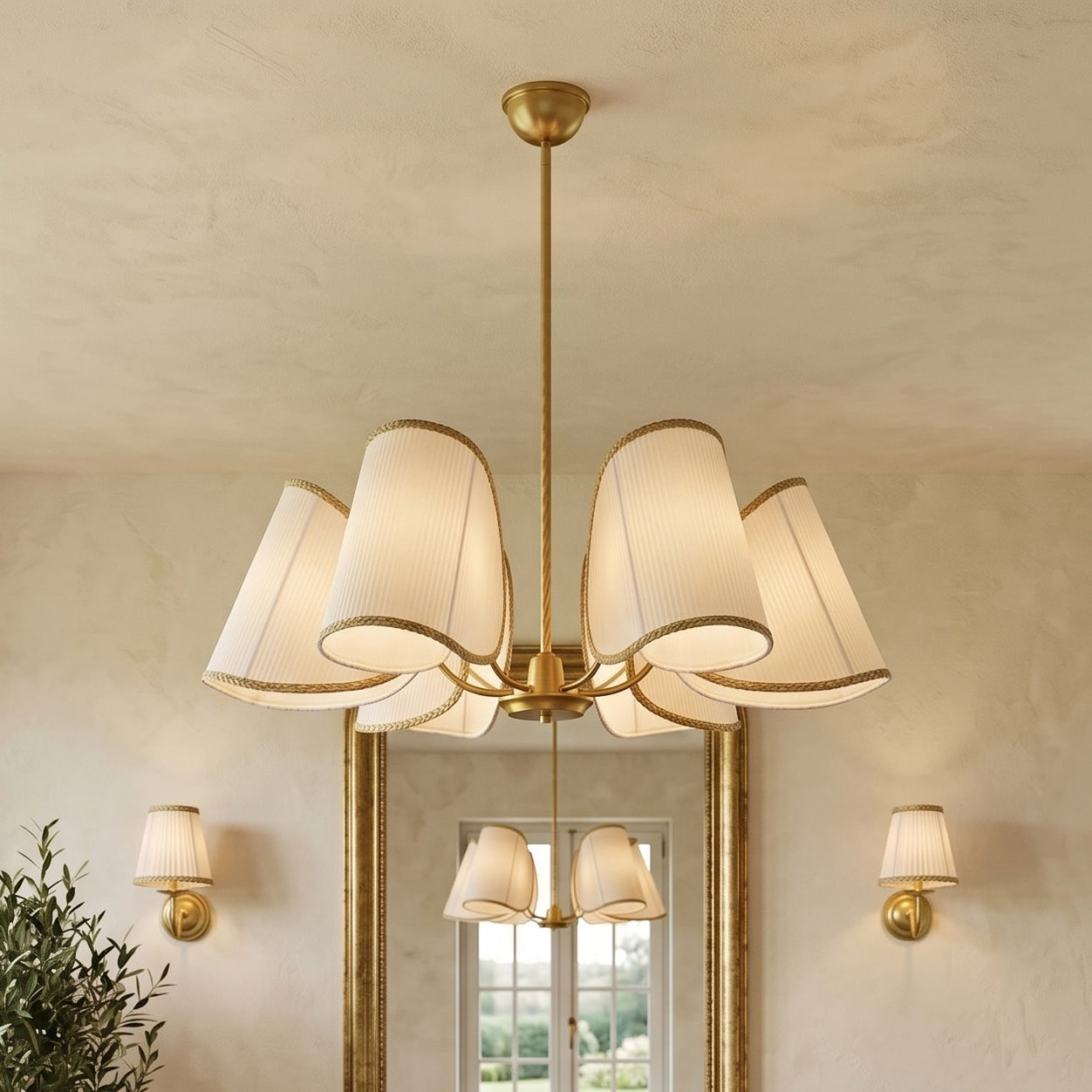 6-Light Rope Suspension Chandelier