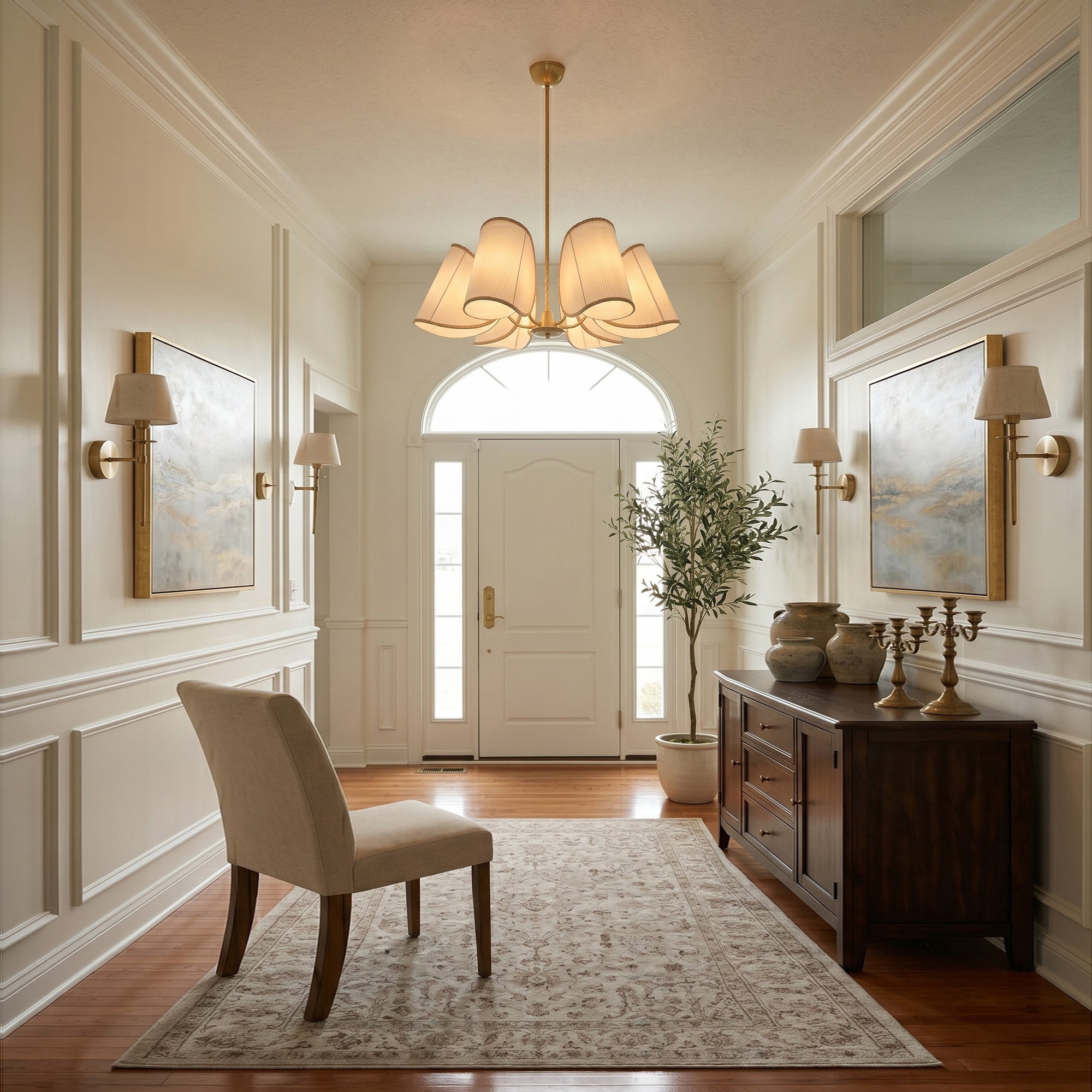 6-Light Rope Suspension Chandelier
