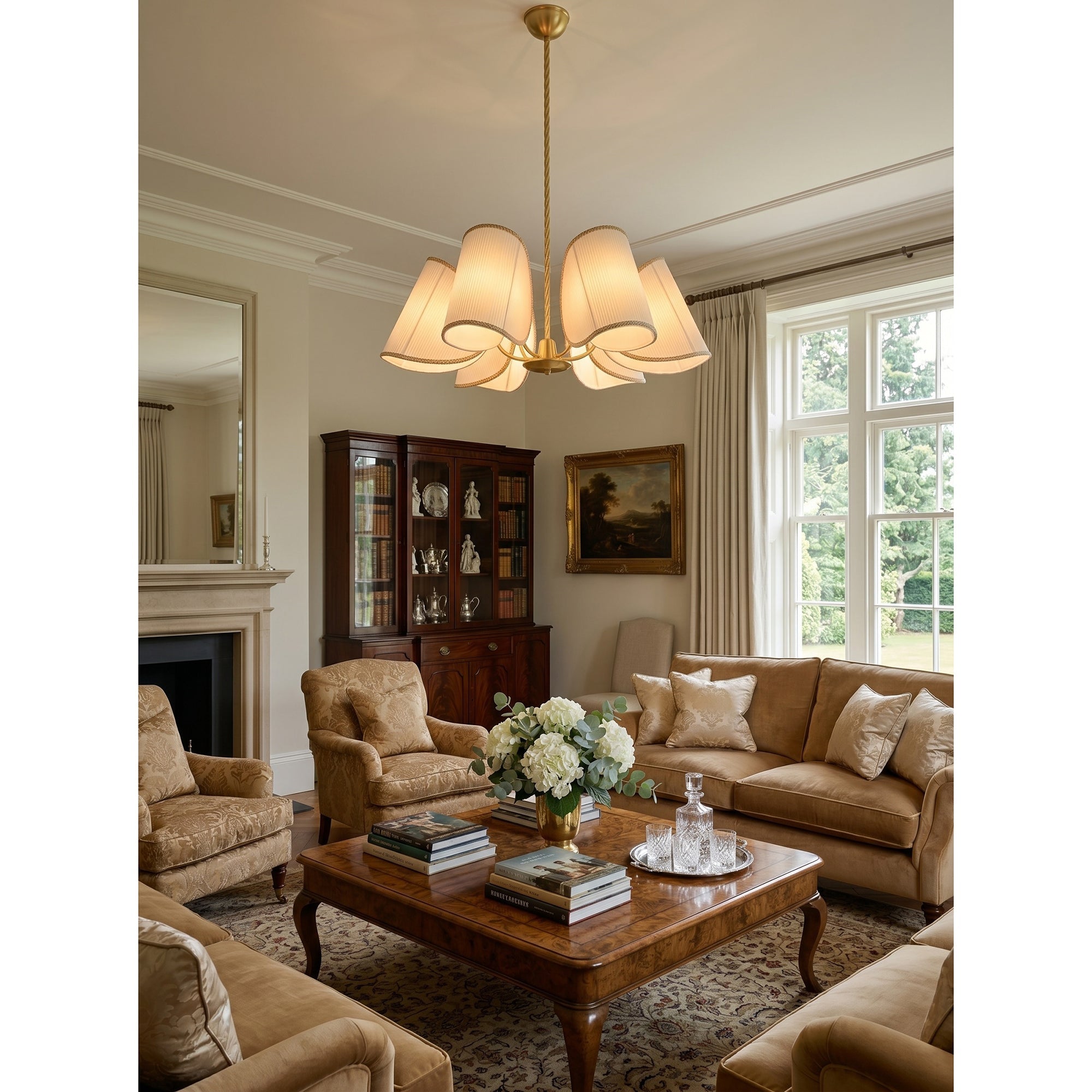 6-Light Rope Suspension Chandelier
