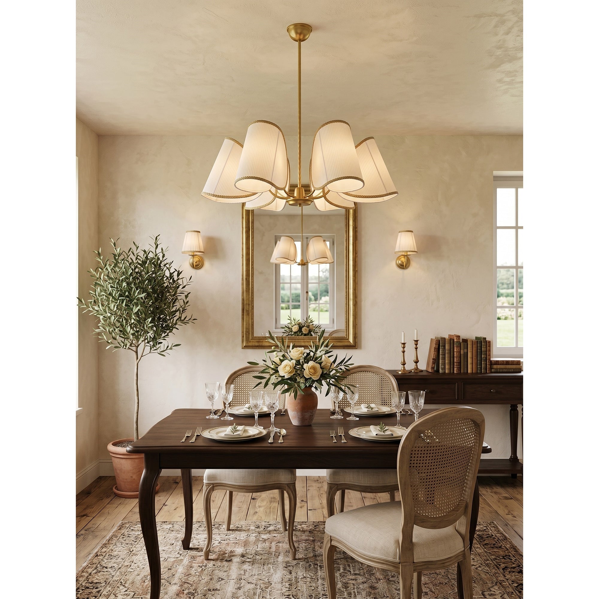 6-Light Rope Suspension Chandelier