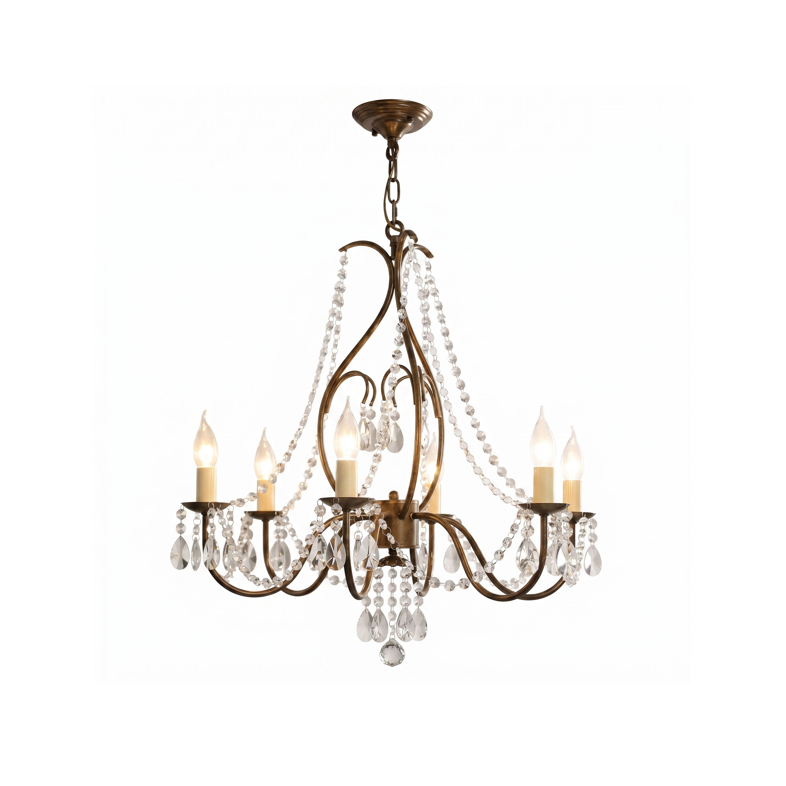 Beaded Crystal Candle-Style Chandelier