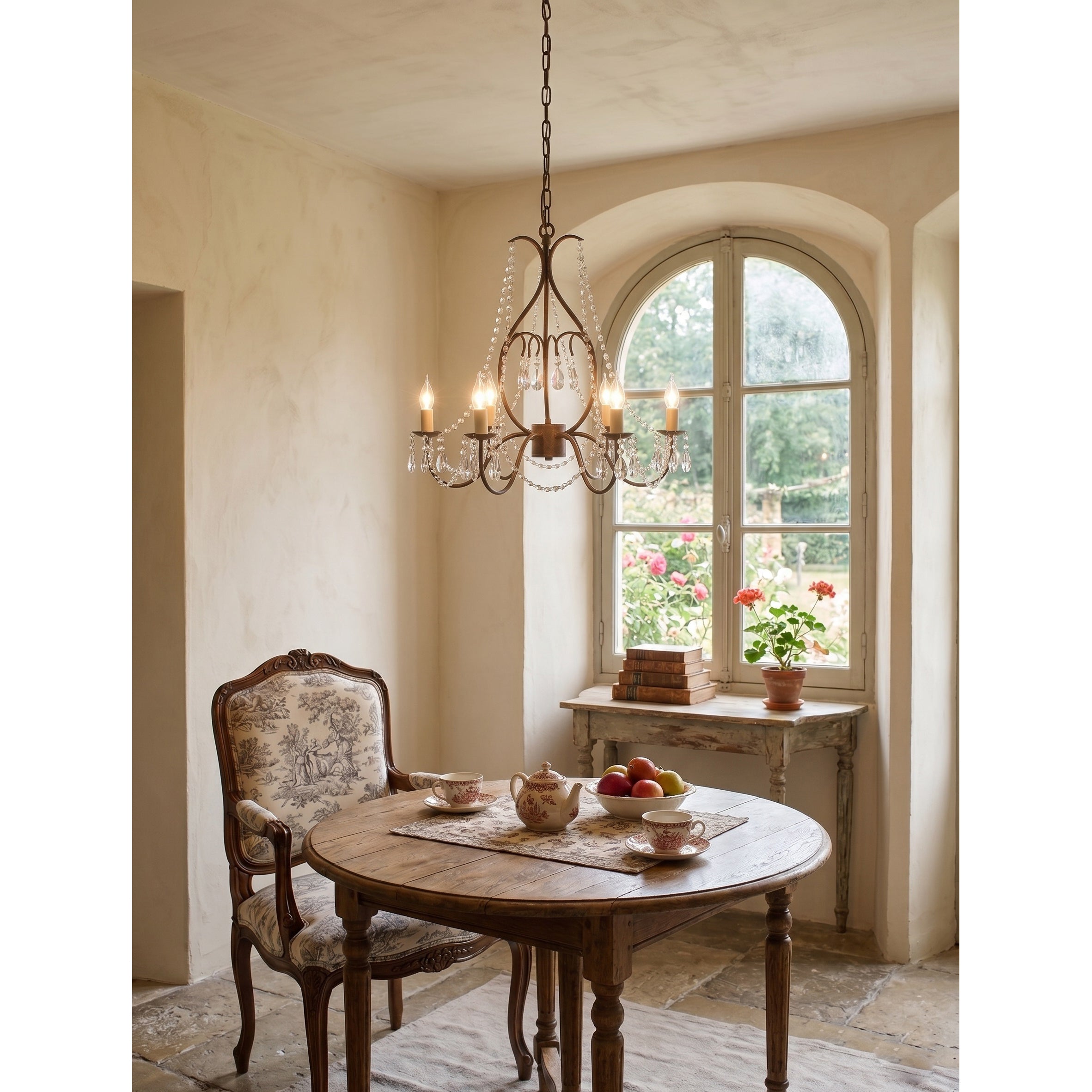Beaded Crystal Candle-Style Chandelier