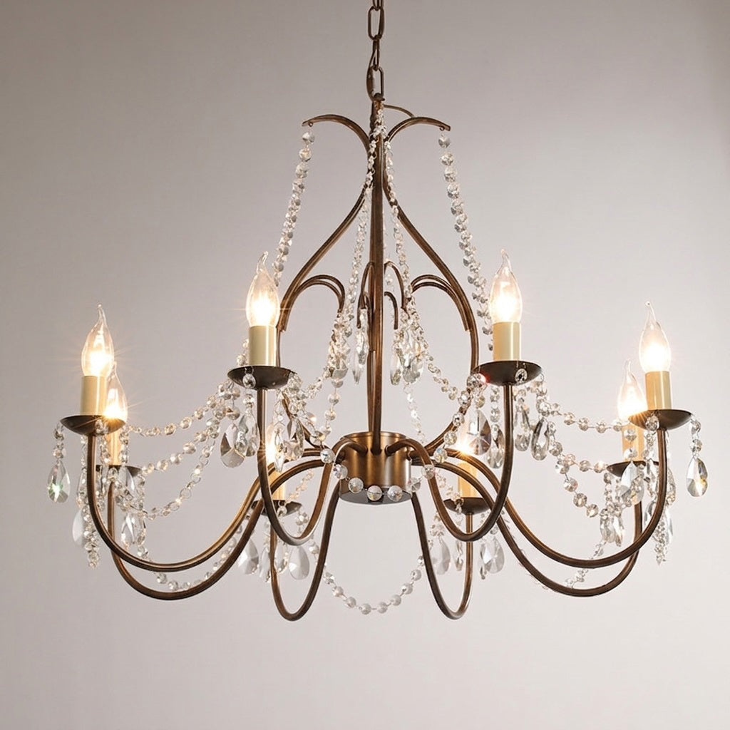 Beaded Crystal Candle-Style Chandelier