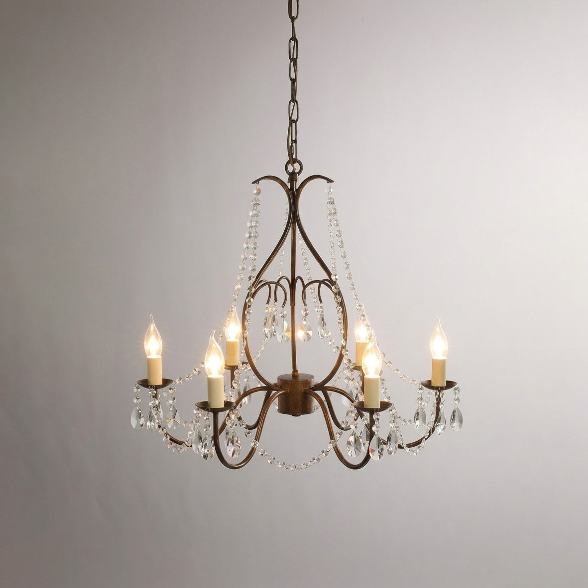 Beaded Crystal Candle-Style Chandelier