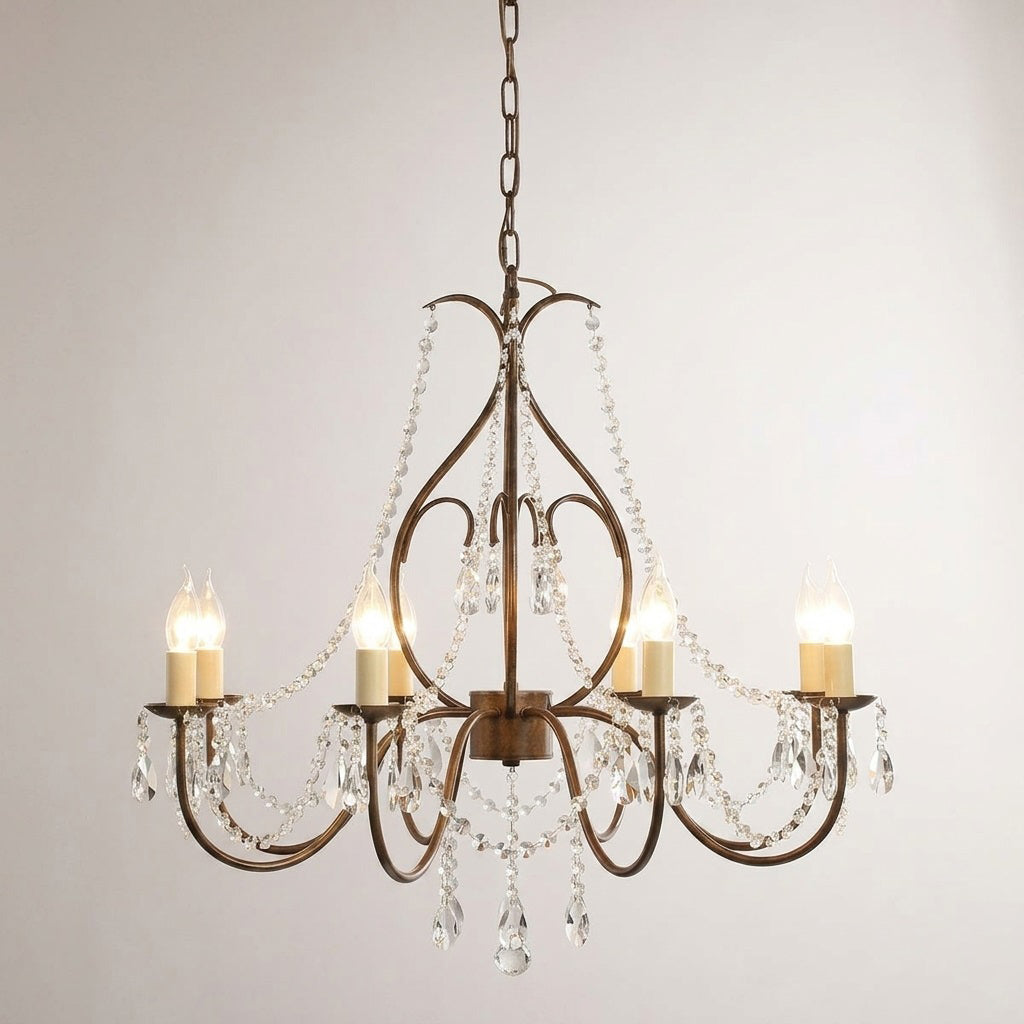 Beaded Crystal Candle-Style Chandelier
