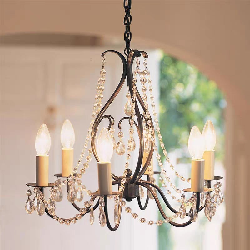 Beaded Crystal Candle-Style Chandelier