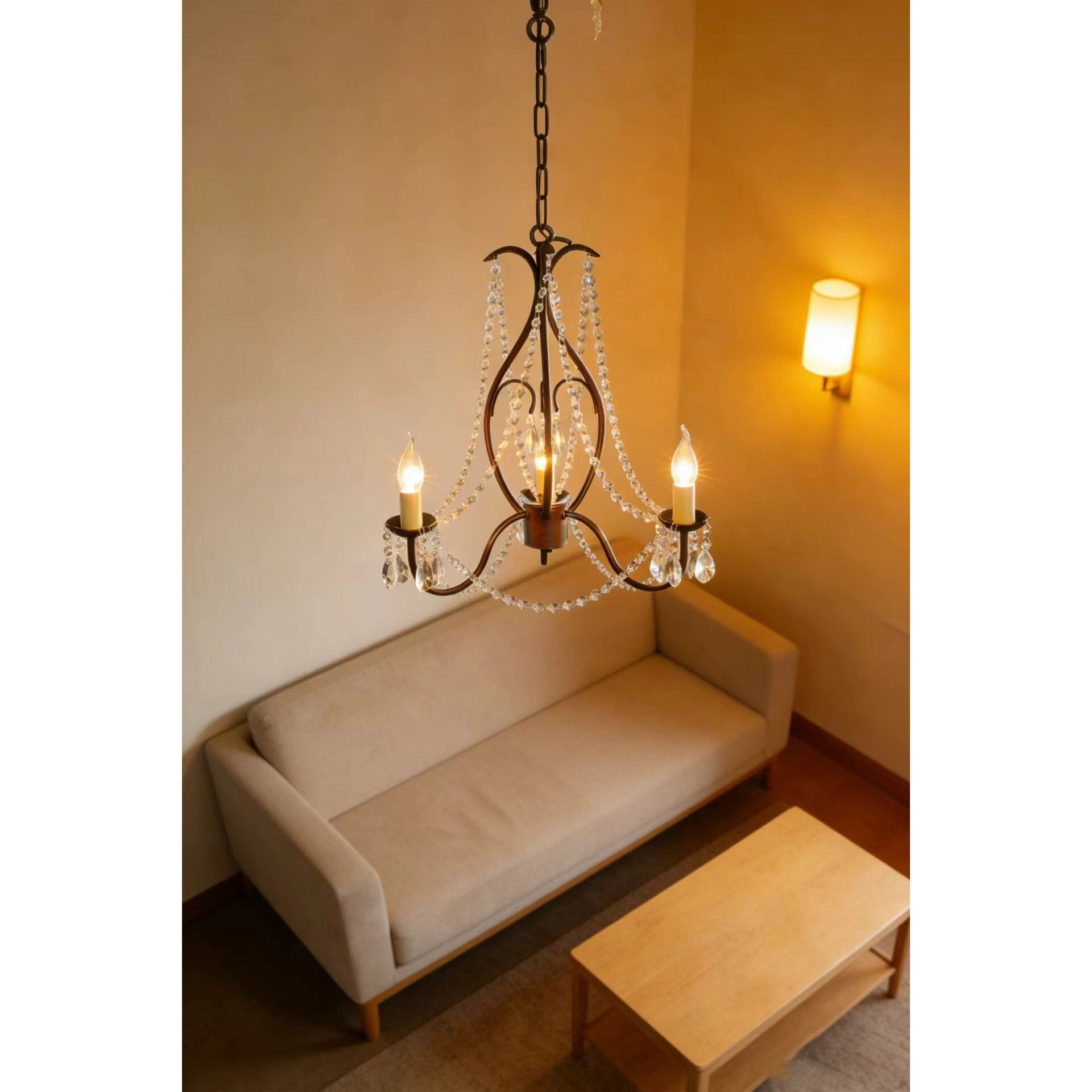 Beaded Crystal Candle-Style Chandelier