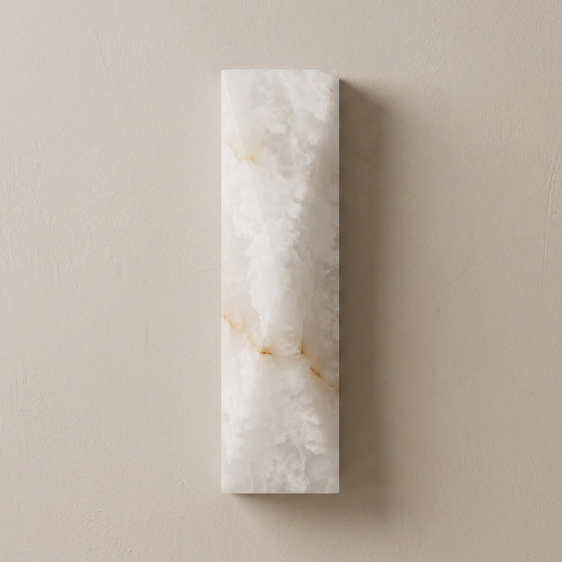 Slim Alabaster Bar Wall Sconce in Gold