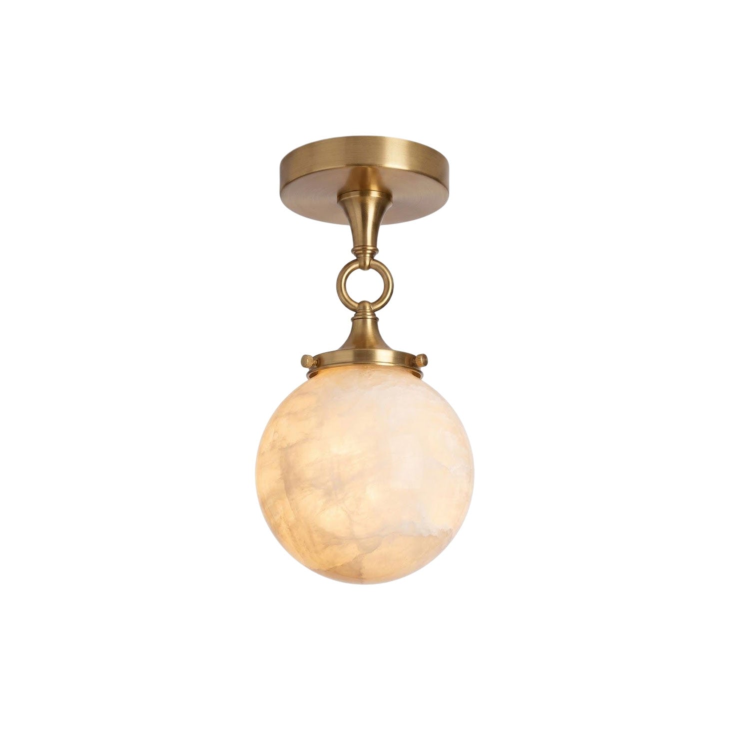 Interlocking Ring Alabaster Semi-Flush