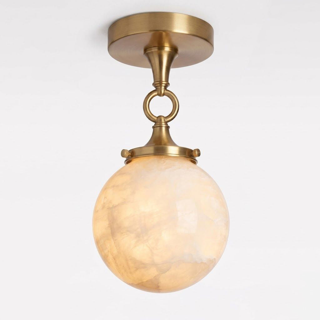 Interlocking Ring Alabaster Semi-Flush