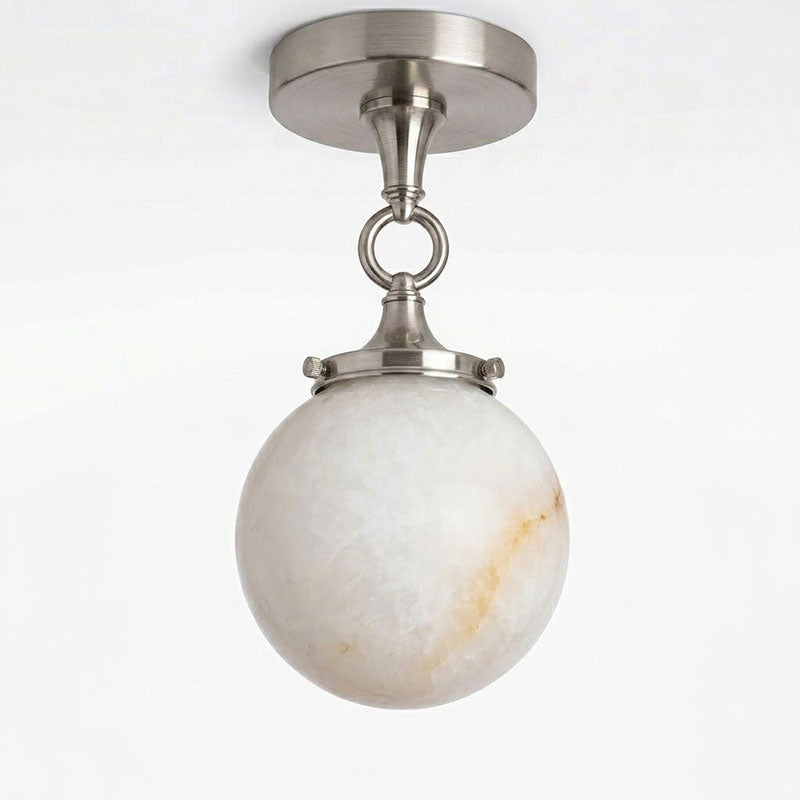 Interlocking Ring Alabaster Semi-Flush