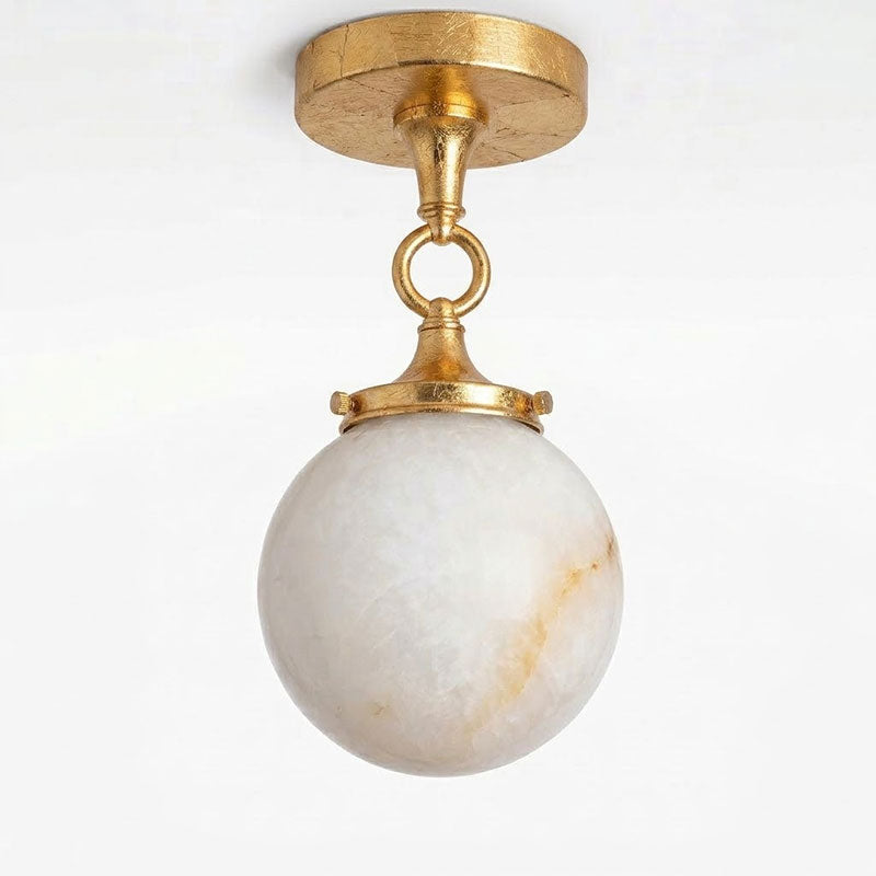Interlocking Ring Alabaster Semi-Flush