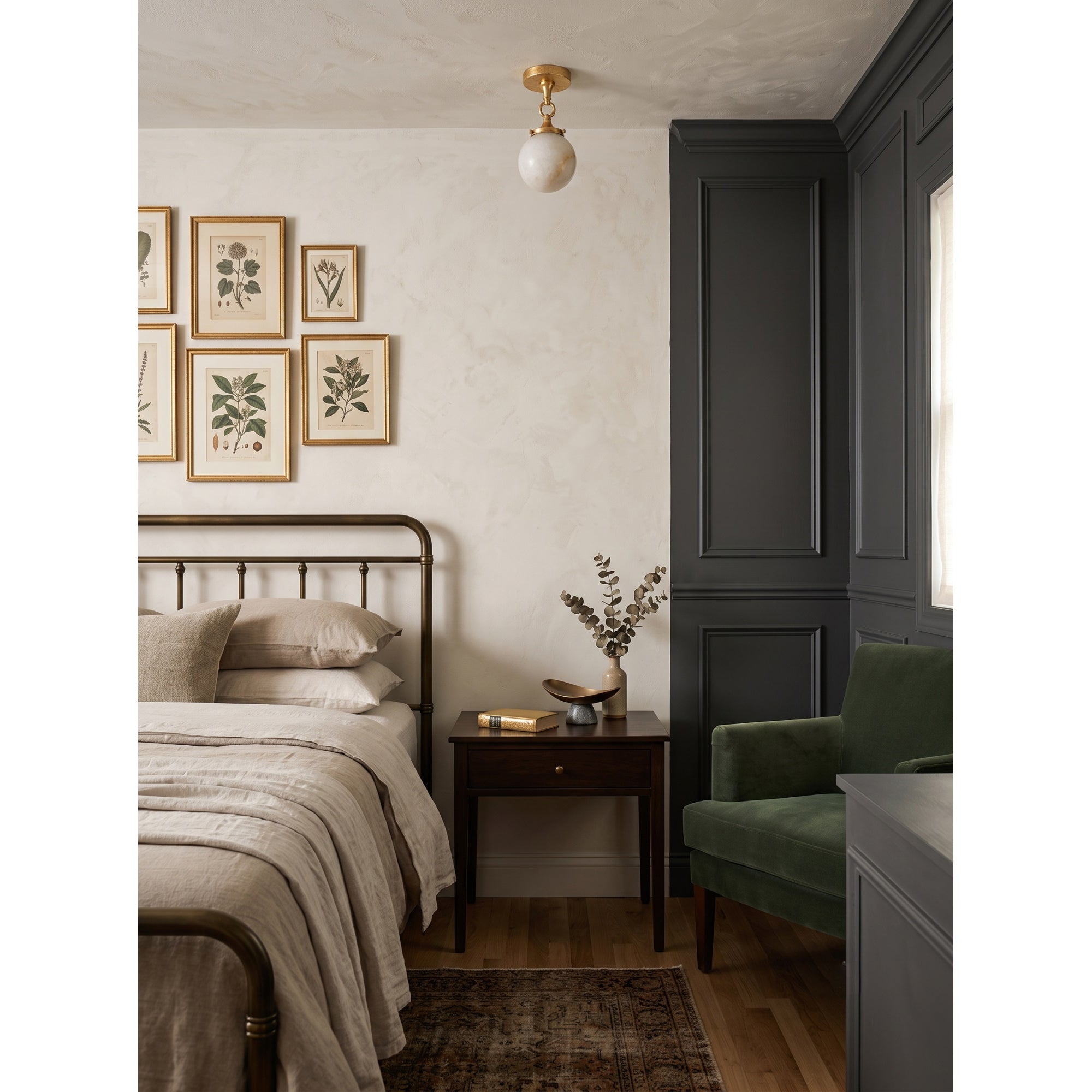 Interlocking Ring Alabaster Semi-Flush