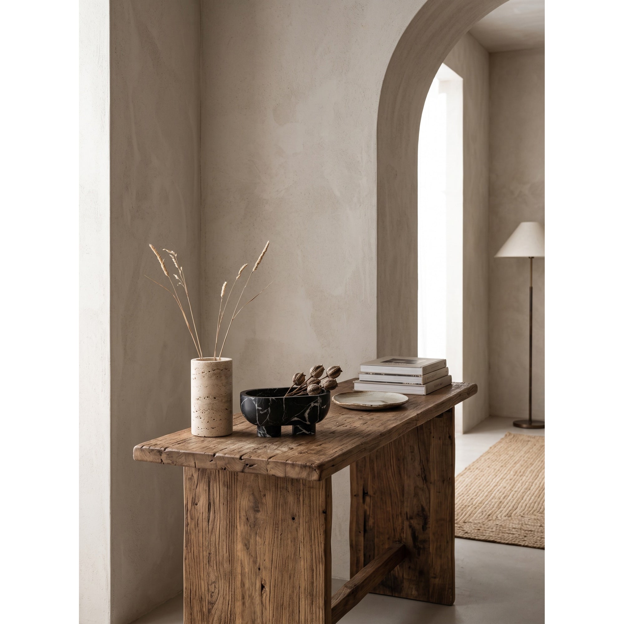Footed Oval Stone Vanity Tray
