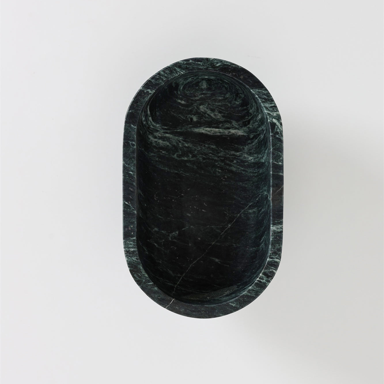 Footed Oval Stone Vanity Tray