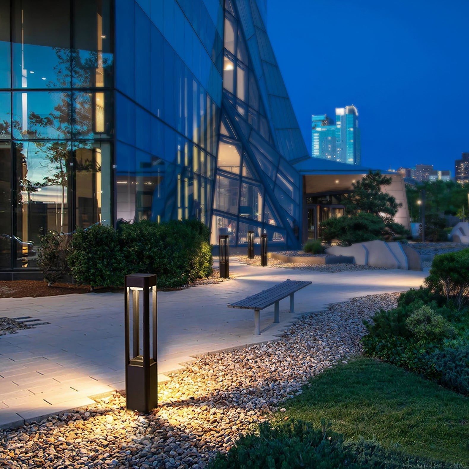 Slim Column Path Bollard