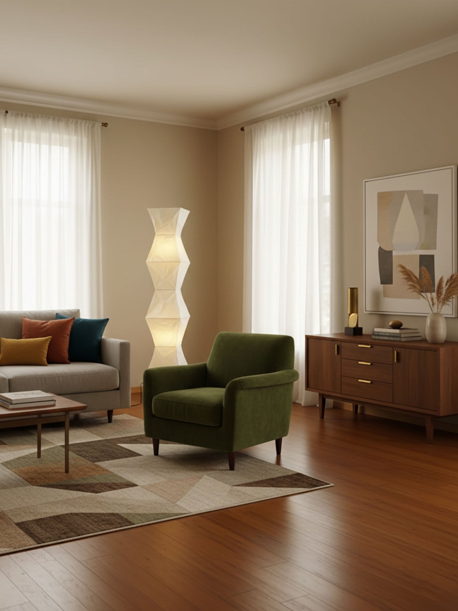 Nagare Mulberry Paper Floor Lamp