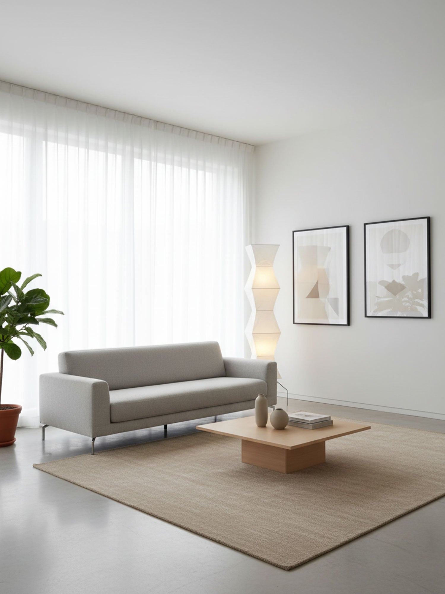 Nagare Mulberry Paper Floor Lamp