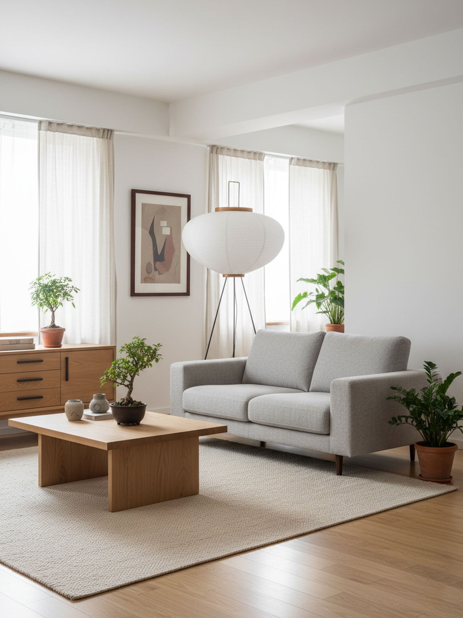Nagare Mulberry Paper Floor Lamp