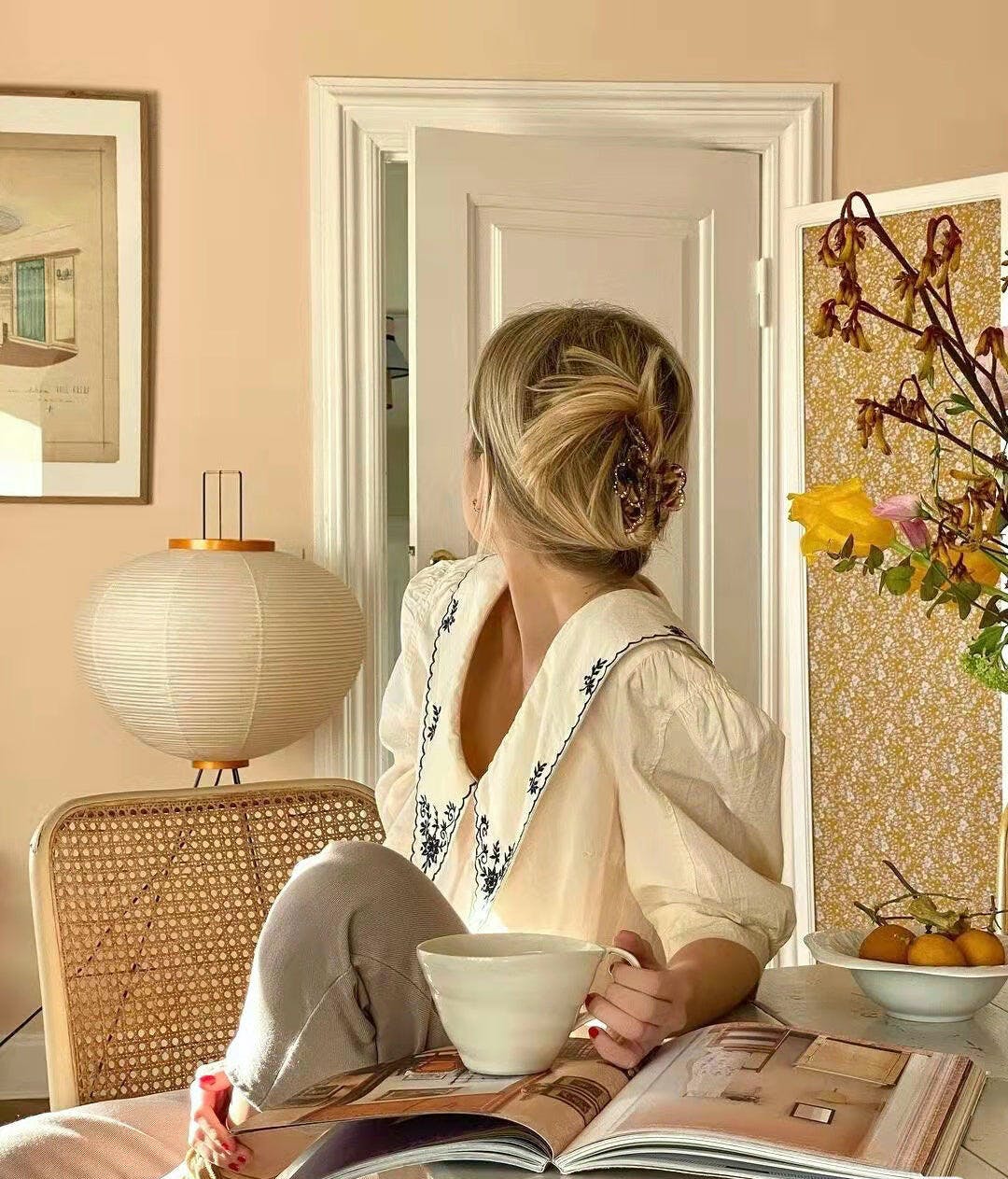 Nagare Mulberry Paper Floor Lamp