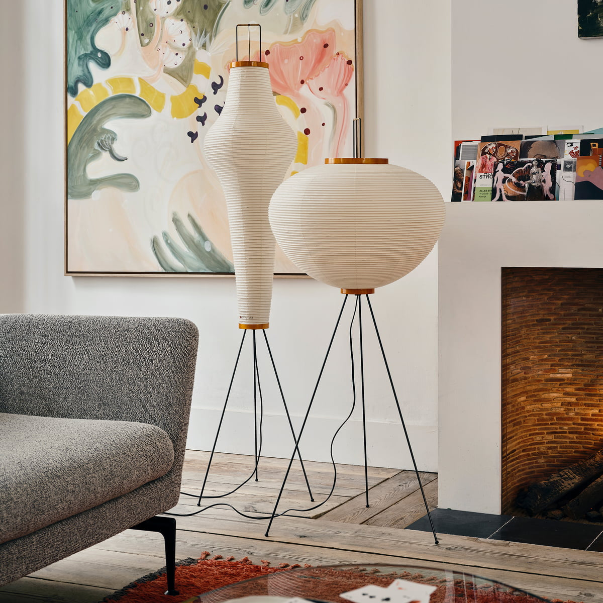 Nagare Mulberry Paper Floor Lamp