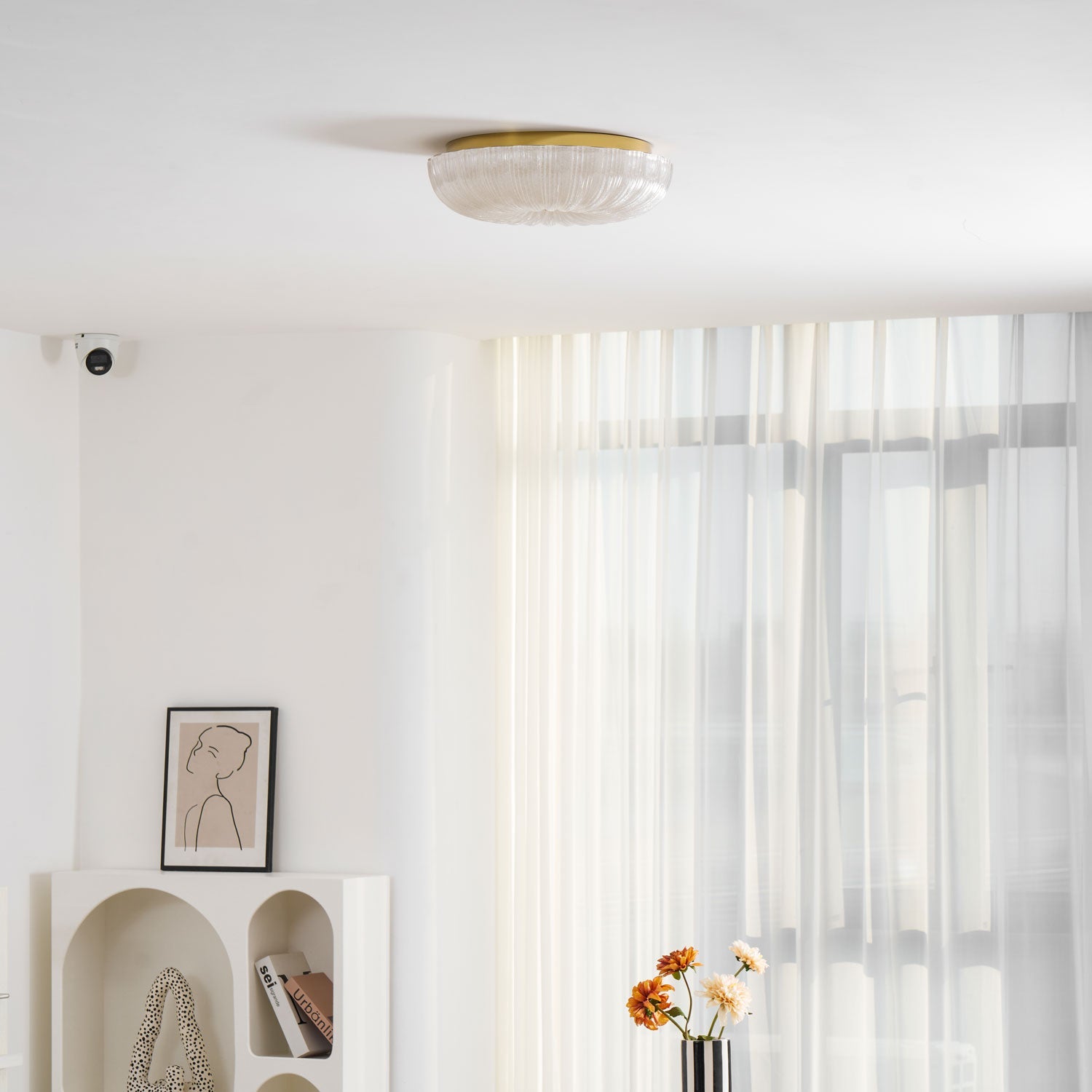 Solstice Frosted Glass Flush Mount
