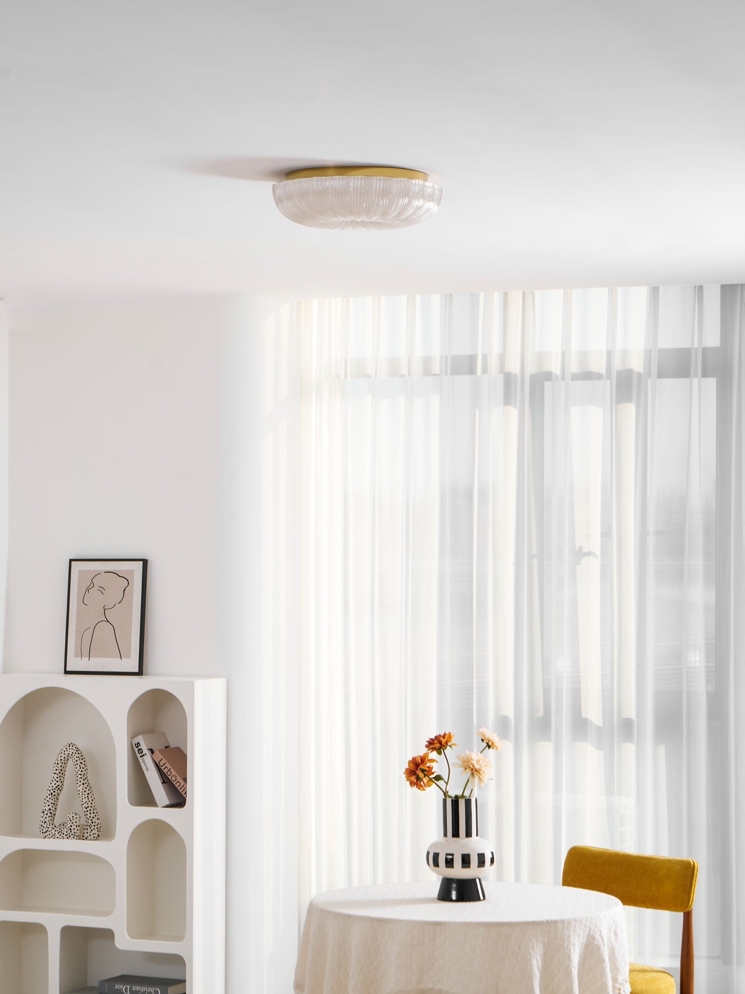 Solstice Frosted Glass Flush Mount